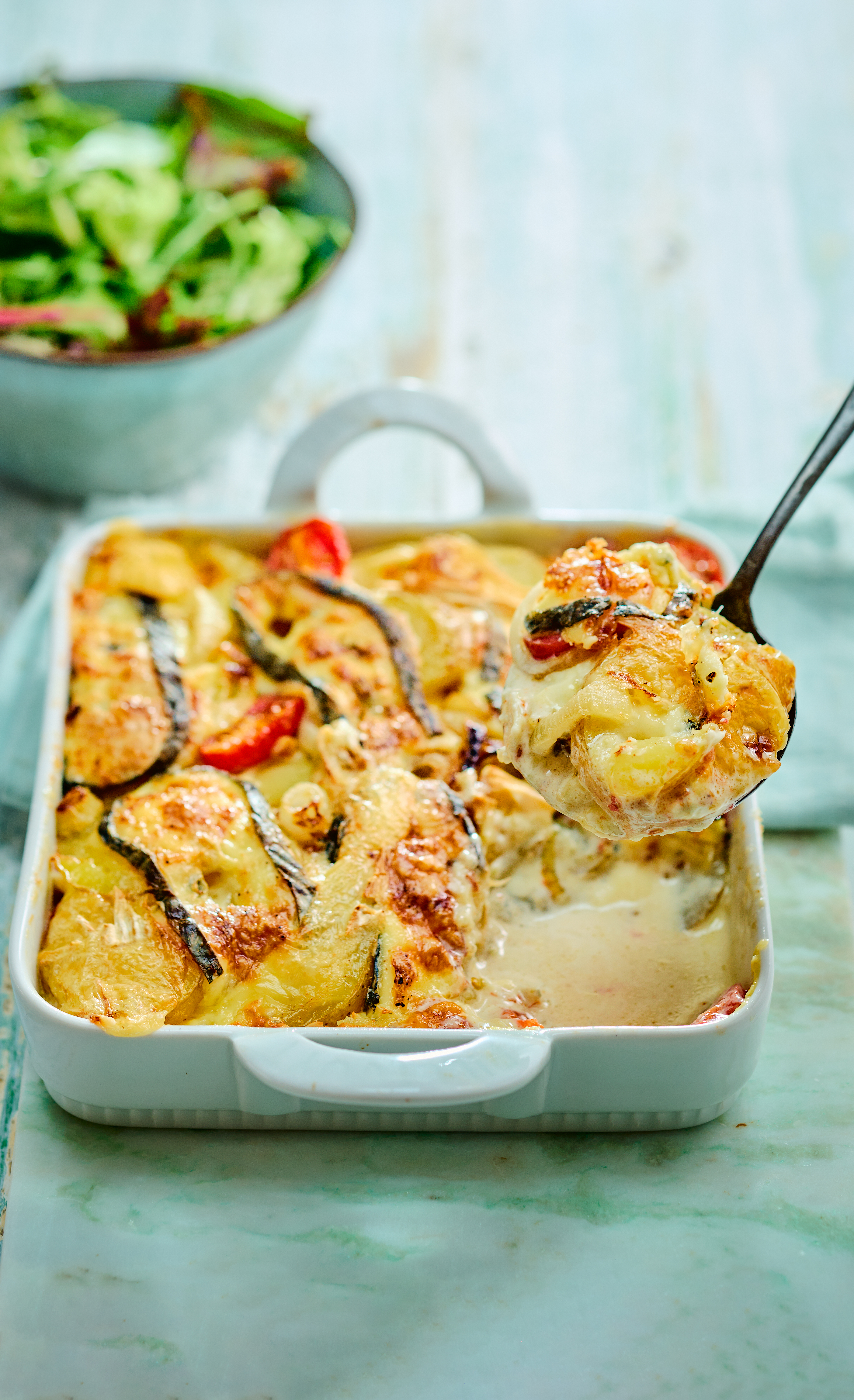 Tartiflette met tomaatjes