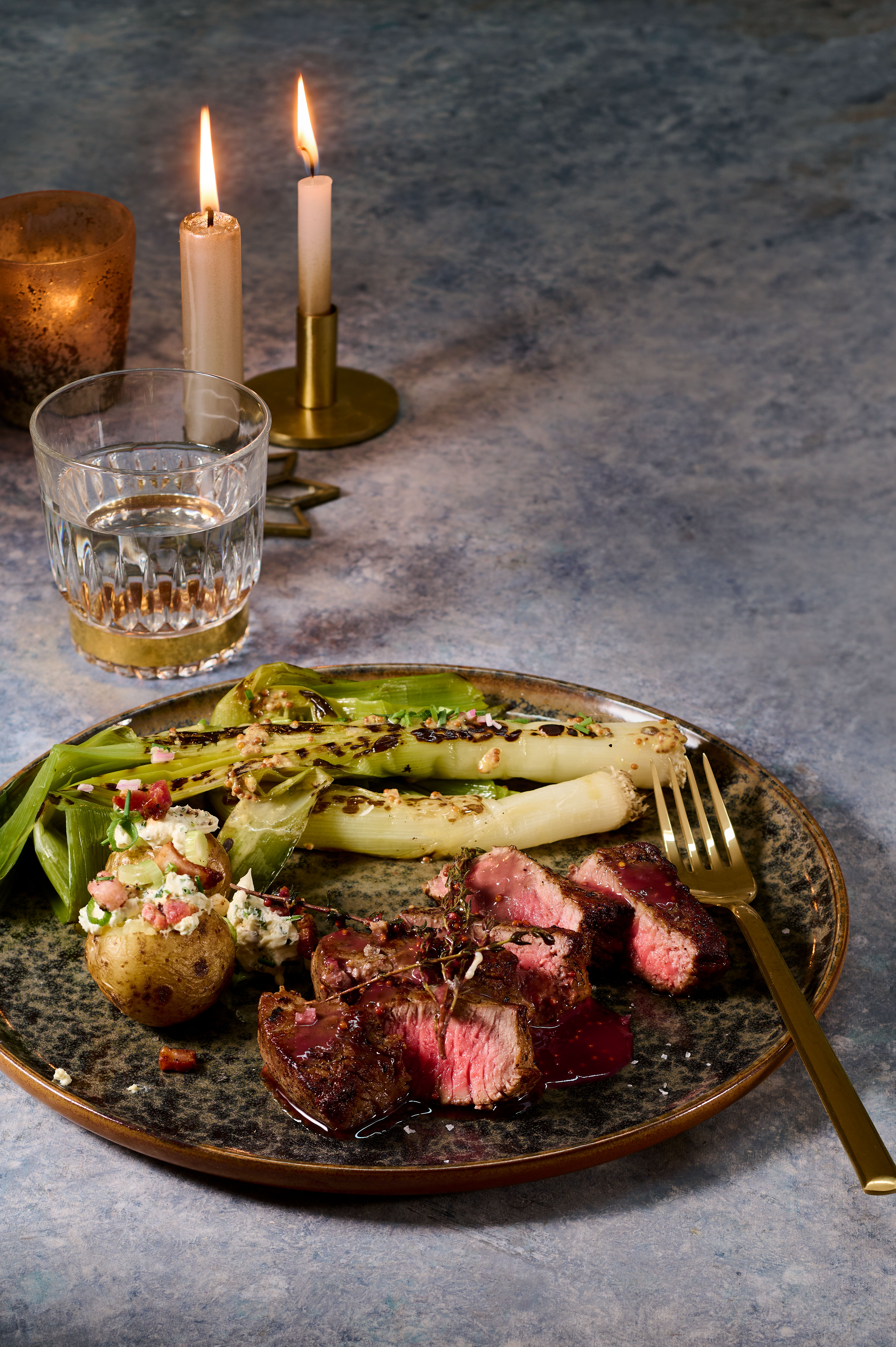 Biefstuk met gluhweinsaus