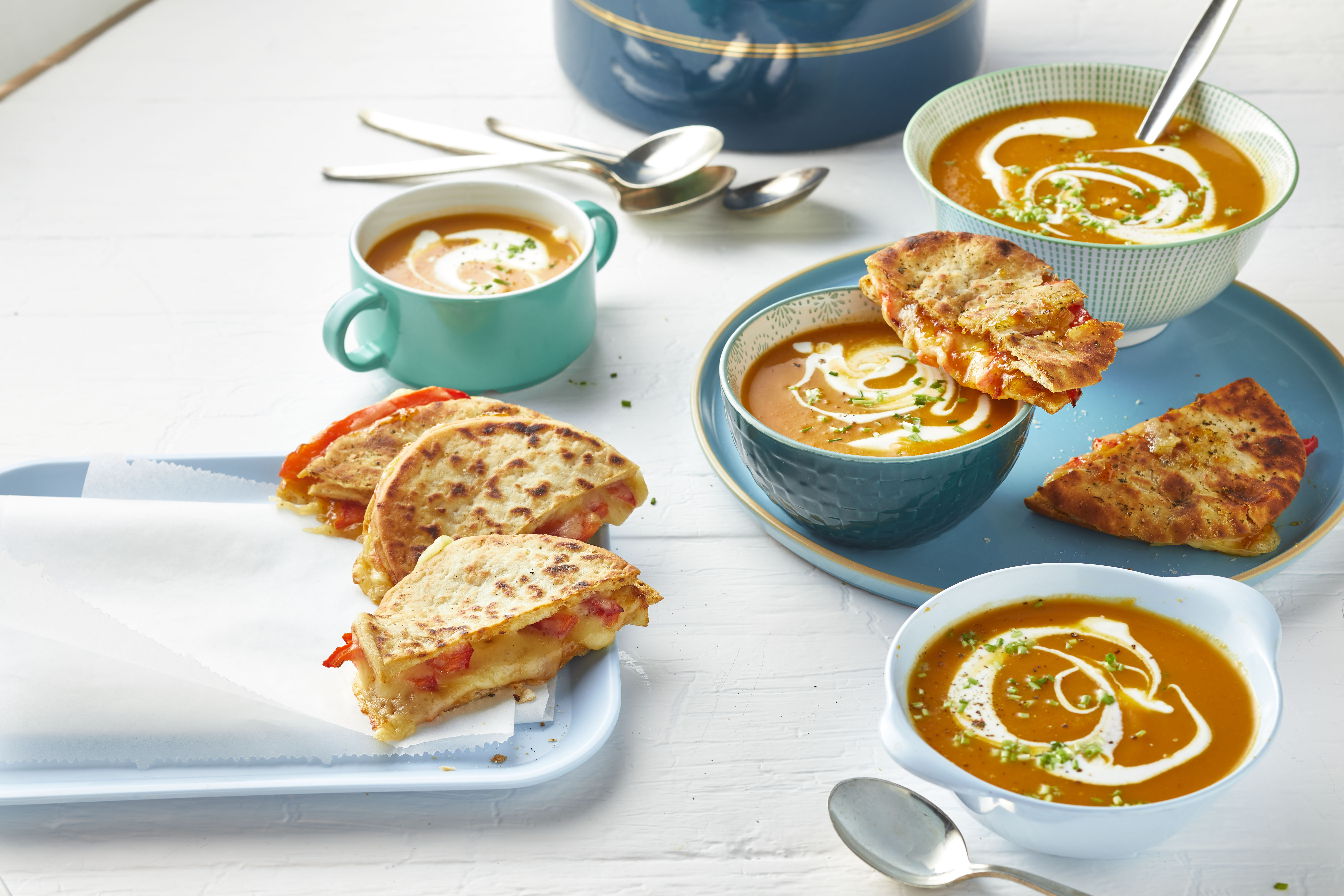 Zoete-aardappelsoep met komijn en zure room