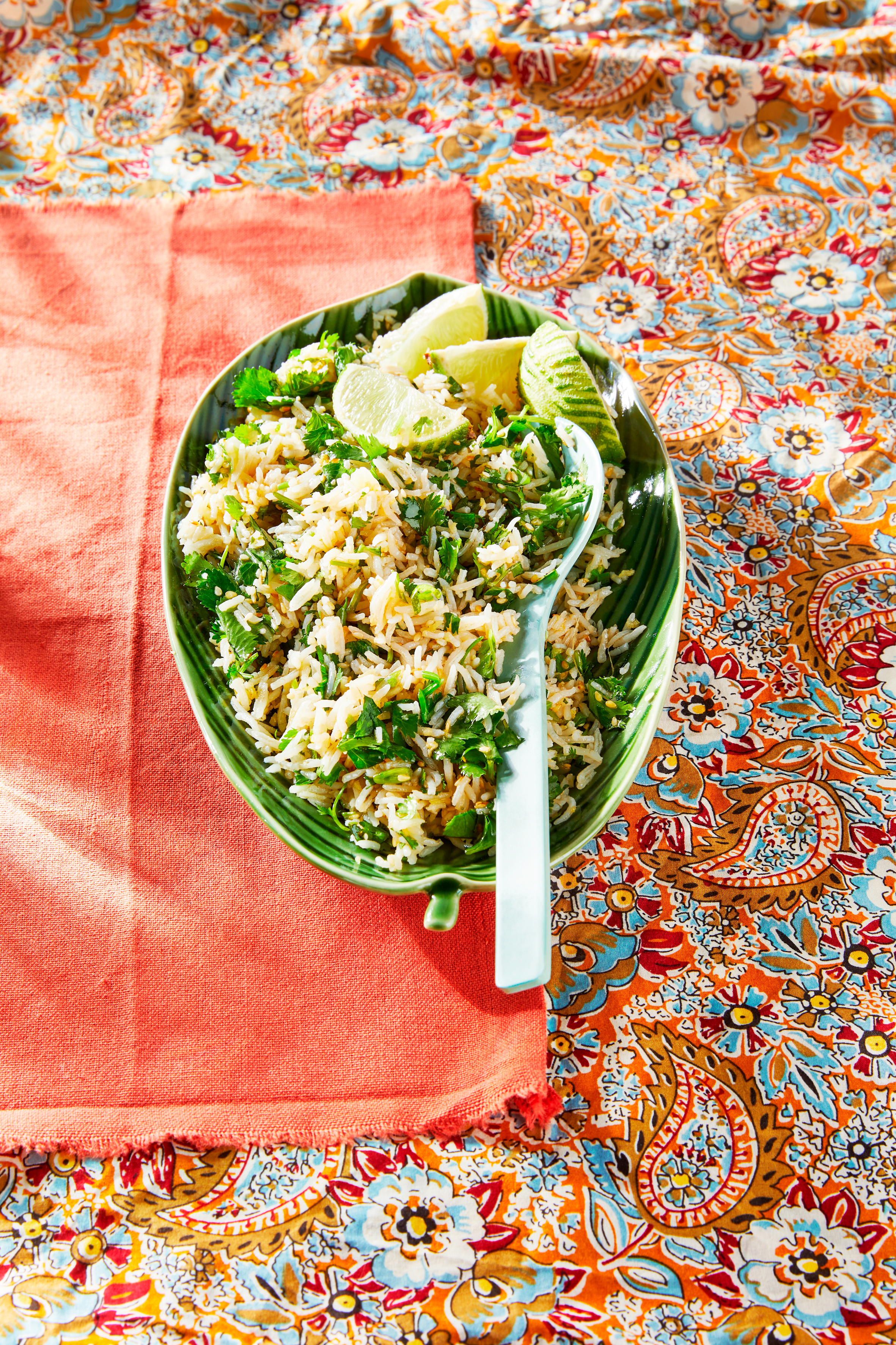 Gebakken gember-korianderrijst met sesam