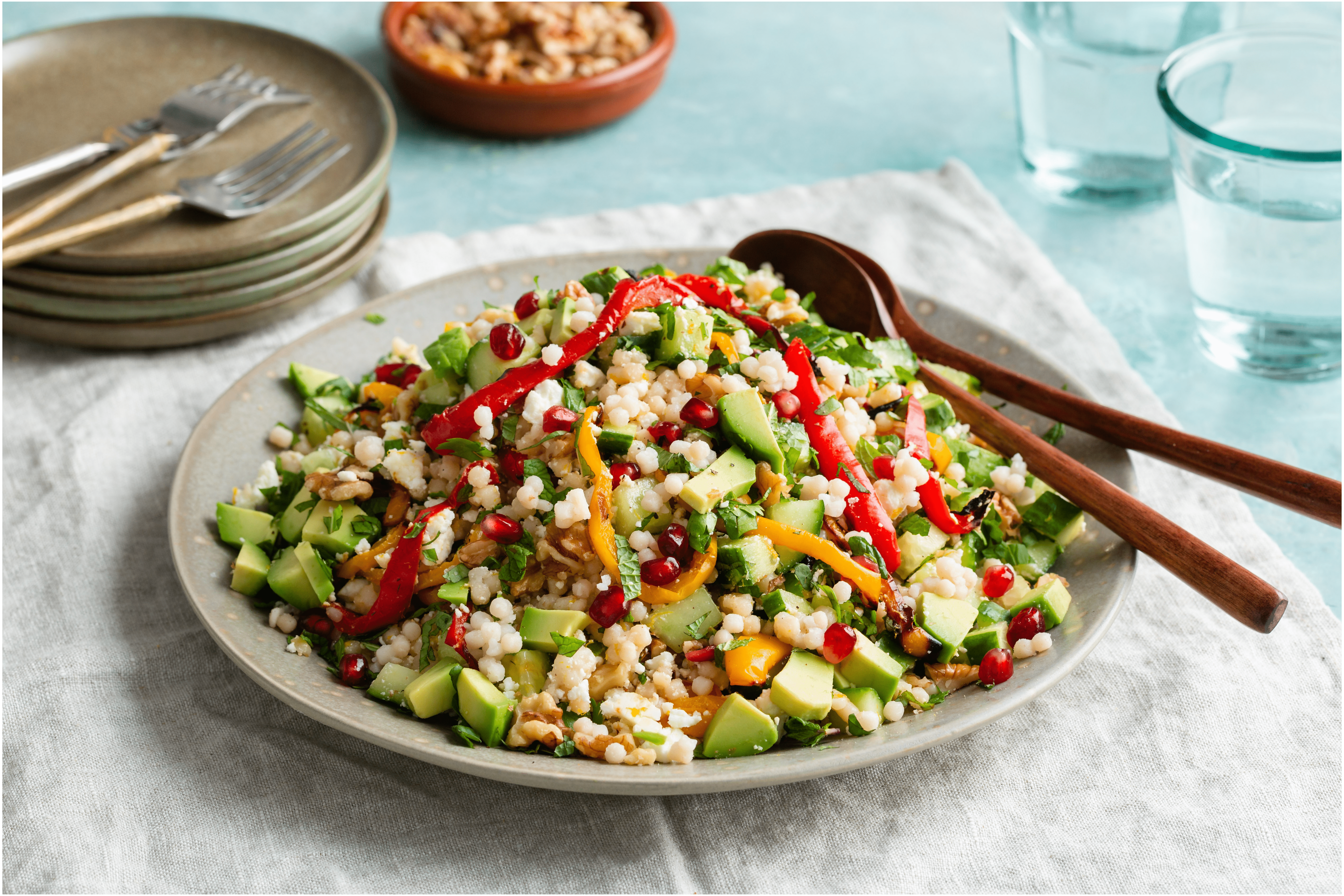 Couscous salade met geroosterde paprika