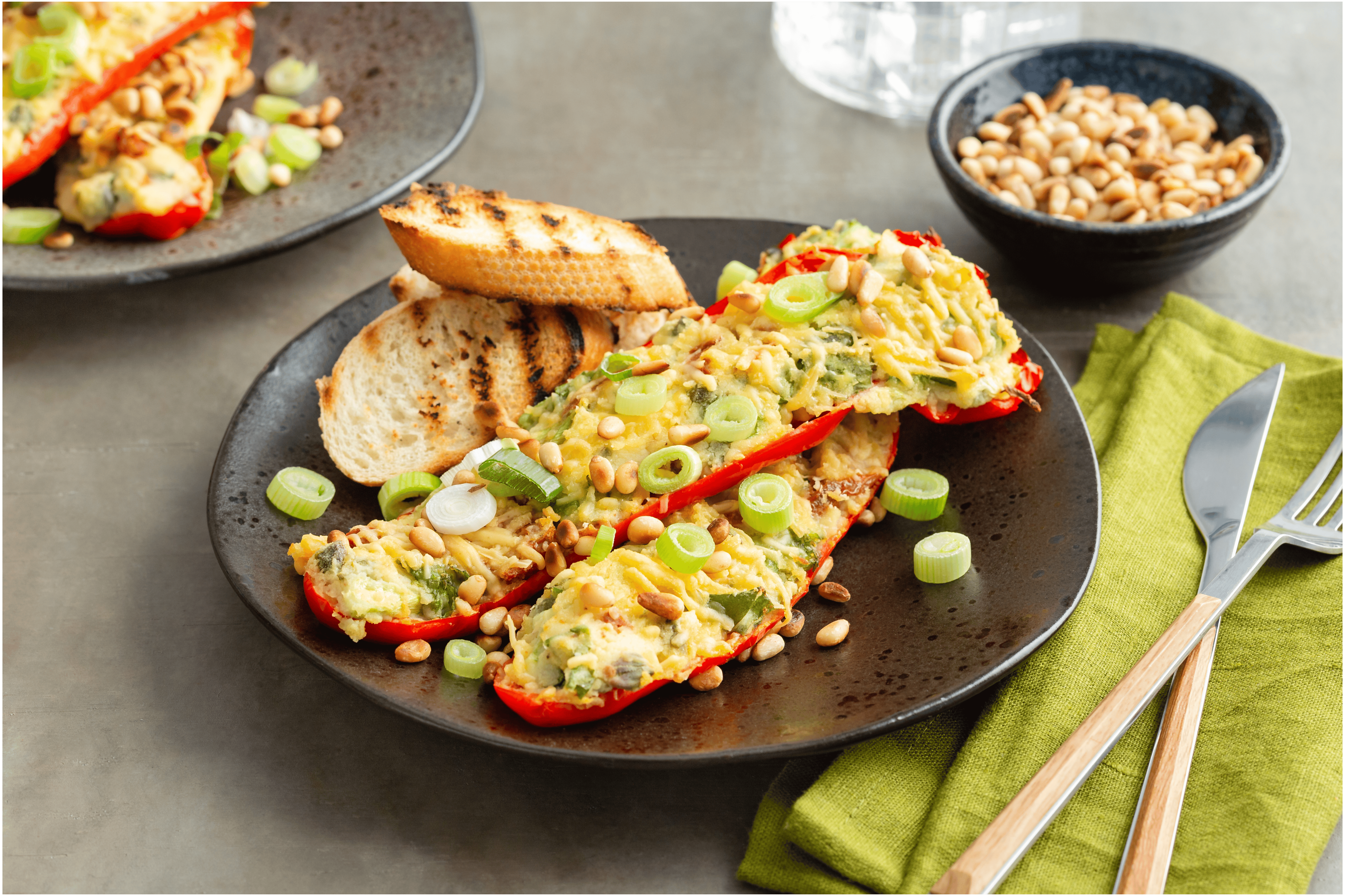 Gevulde paprika met andijviestamppot