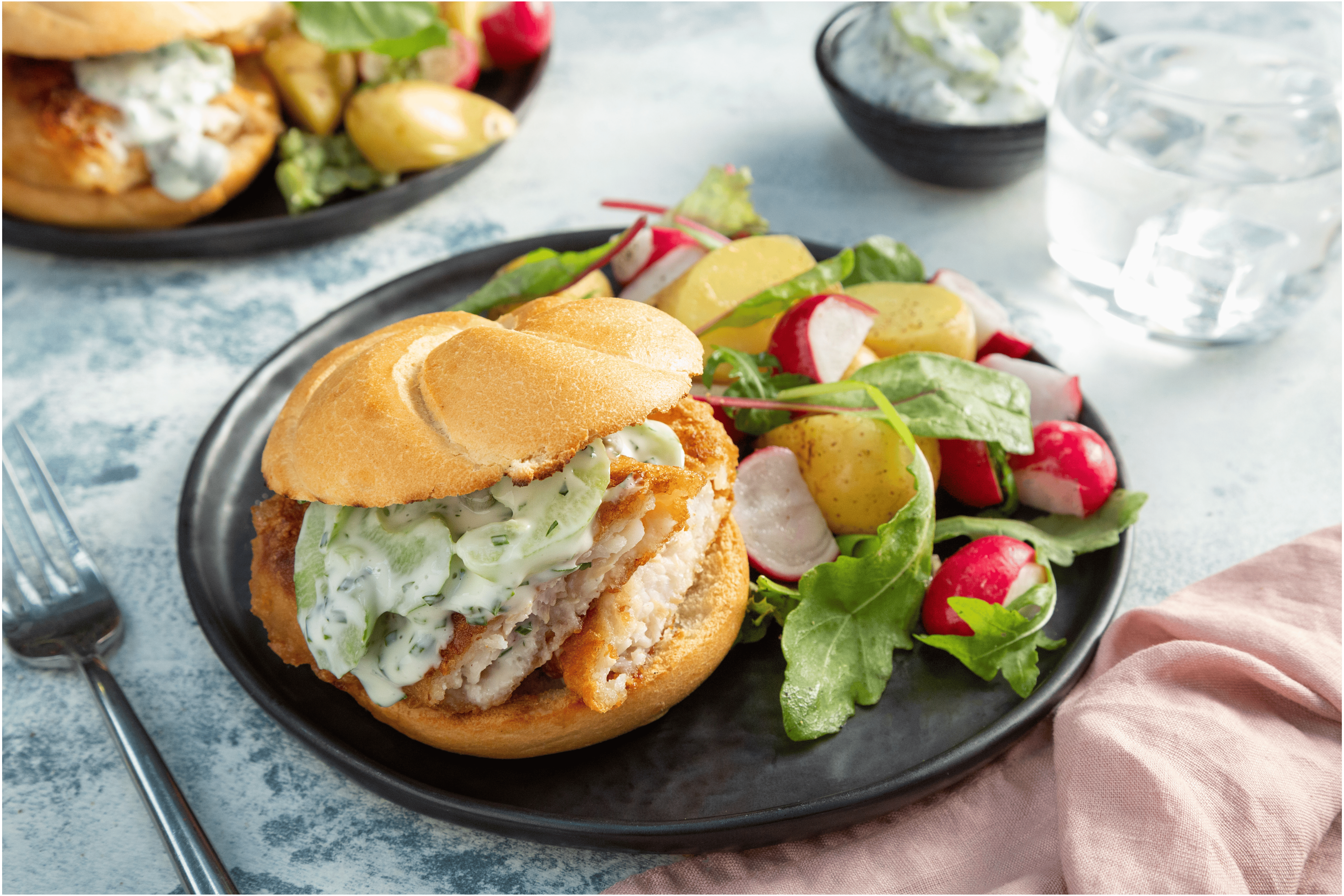 Burgers van lekkerbekjes met bleekselderij remoulade