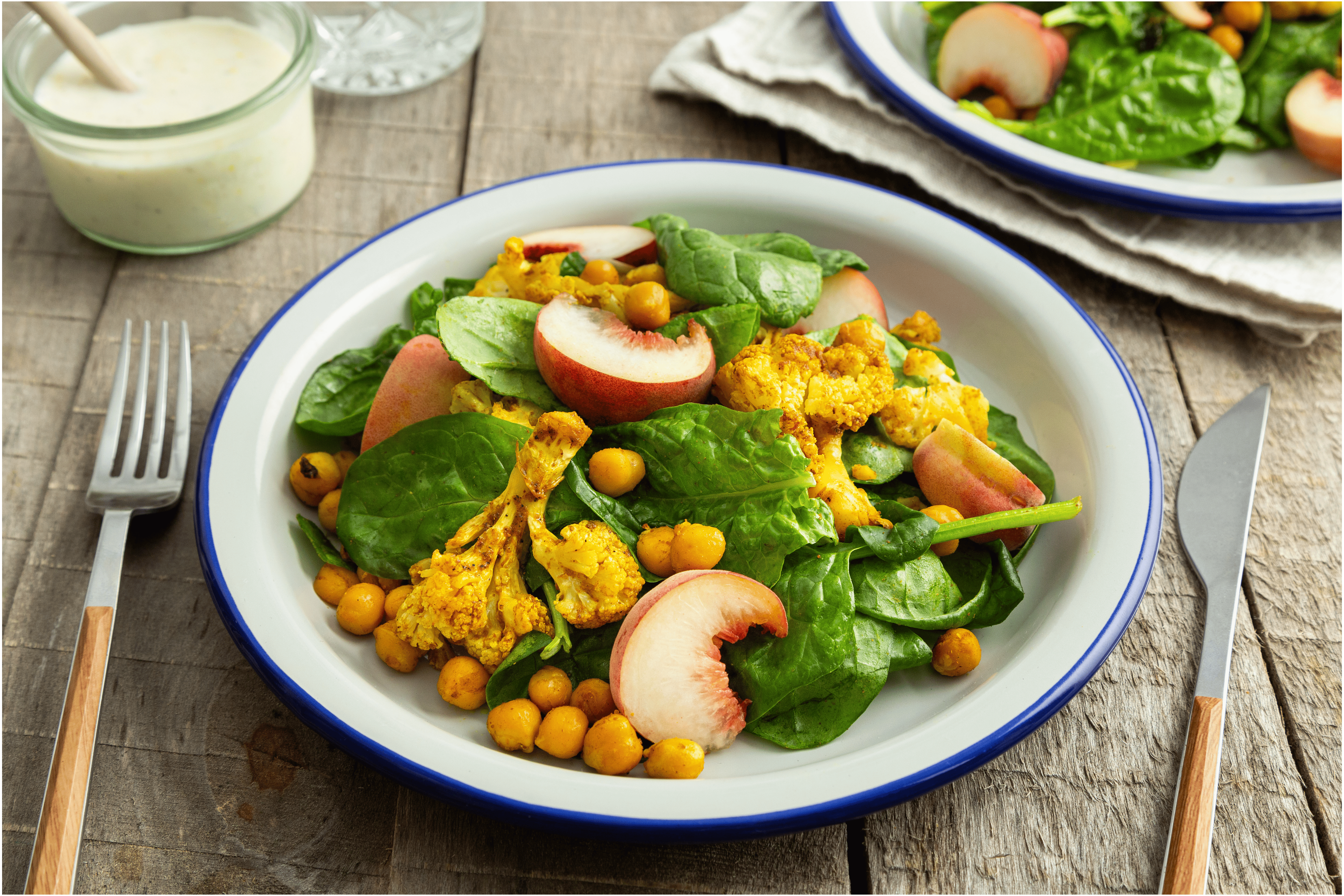 Bloemkoolsalade met wilde perzik