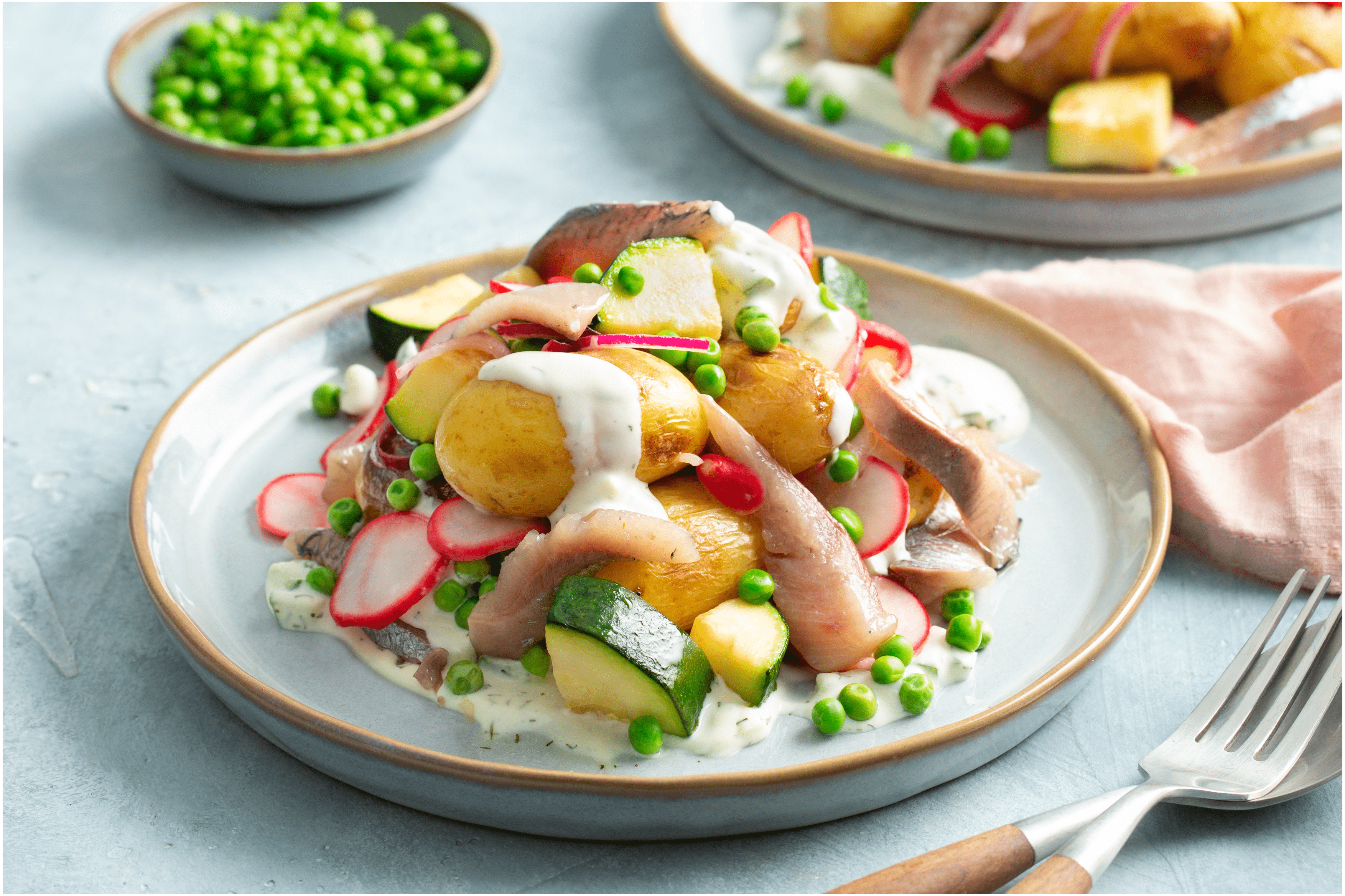 Krieltjes salade met haring