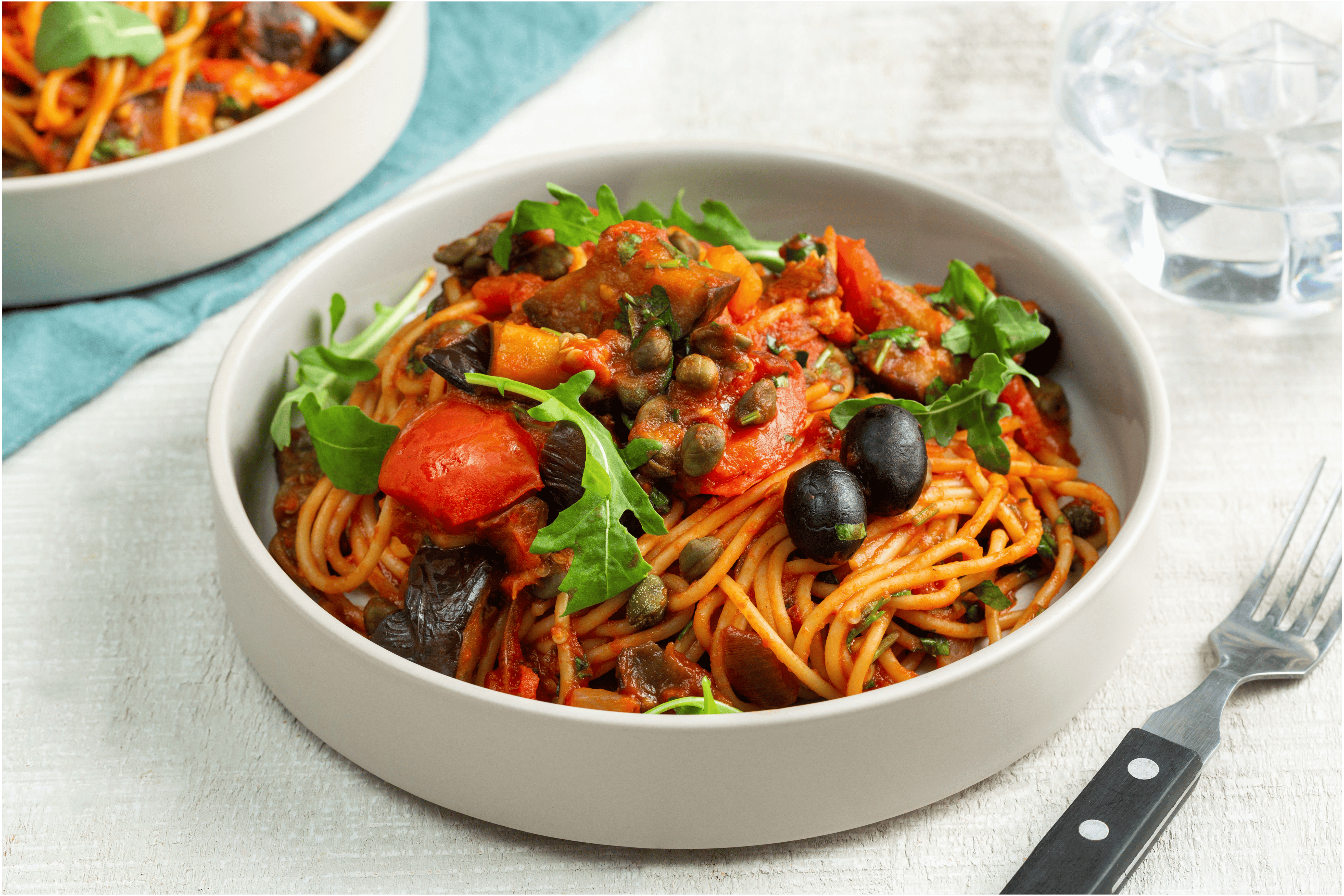 Spaghetti caponata