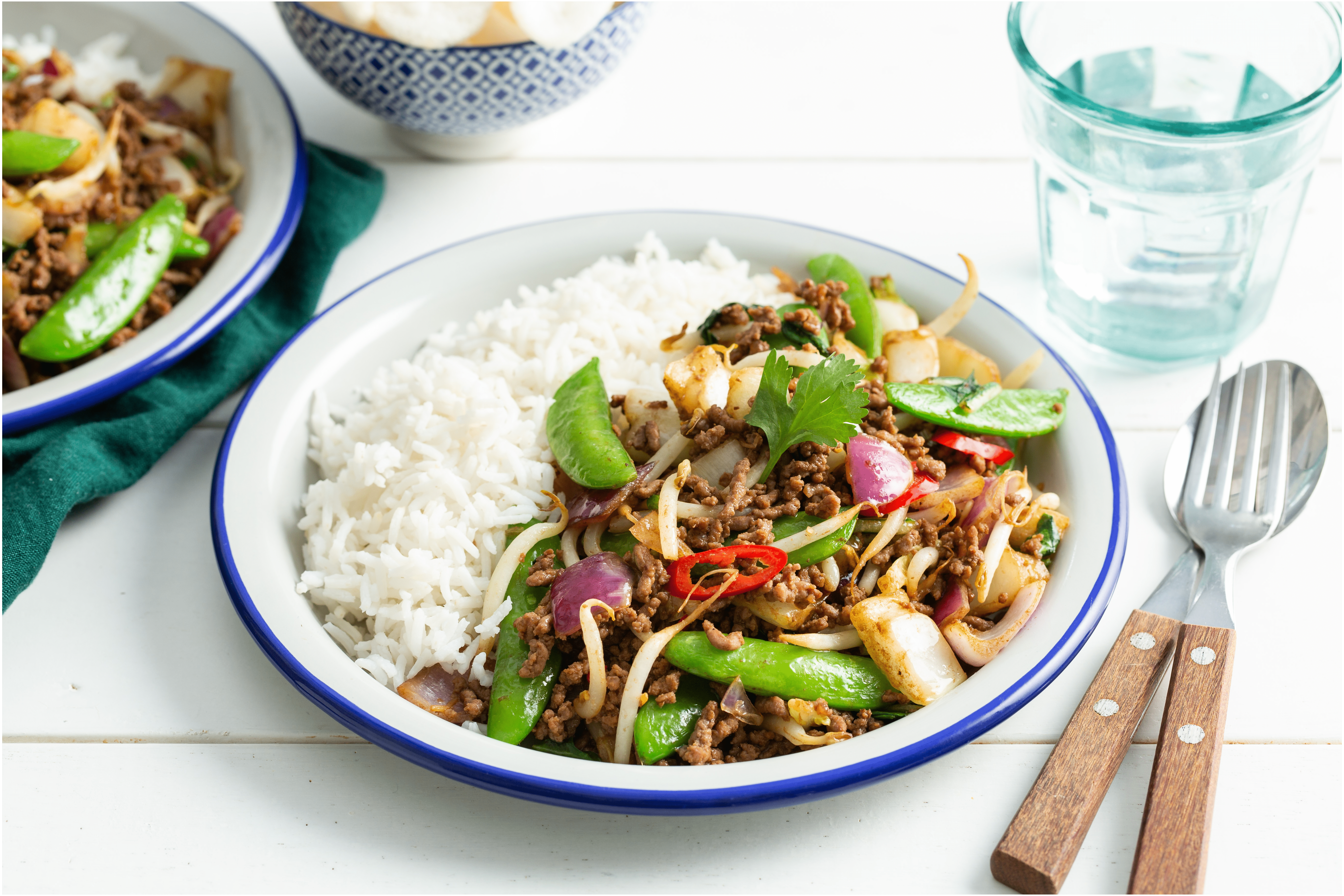 Aziatische wokschotel met gehakt