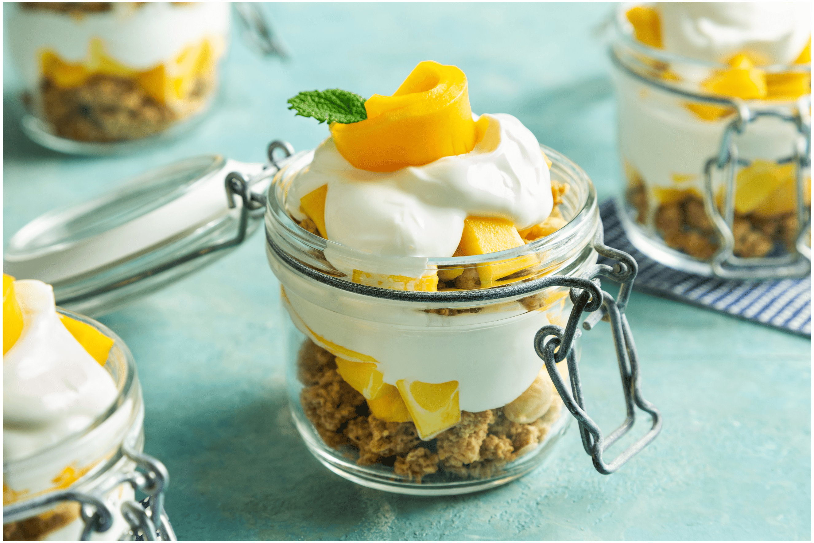 Snelle mango trifle