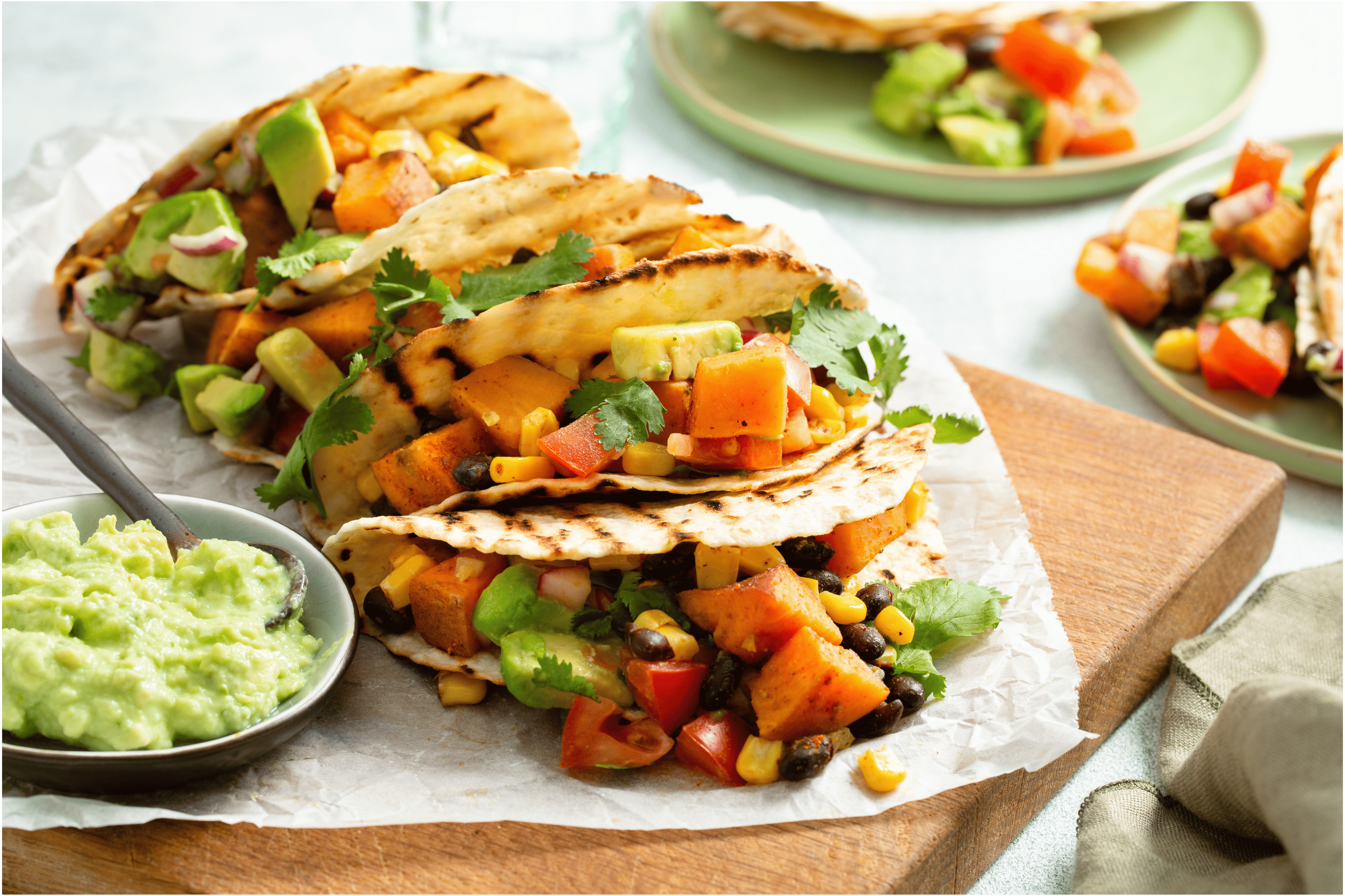 Zoete aardappel taco's