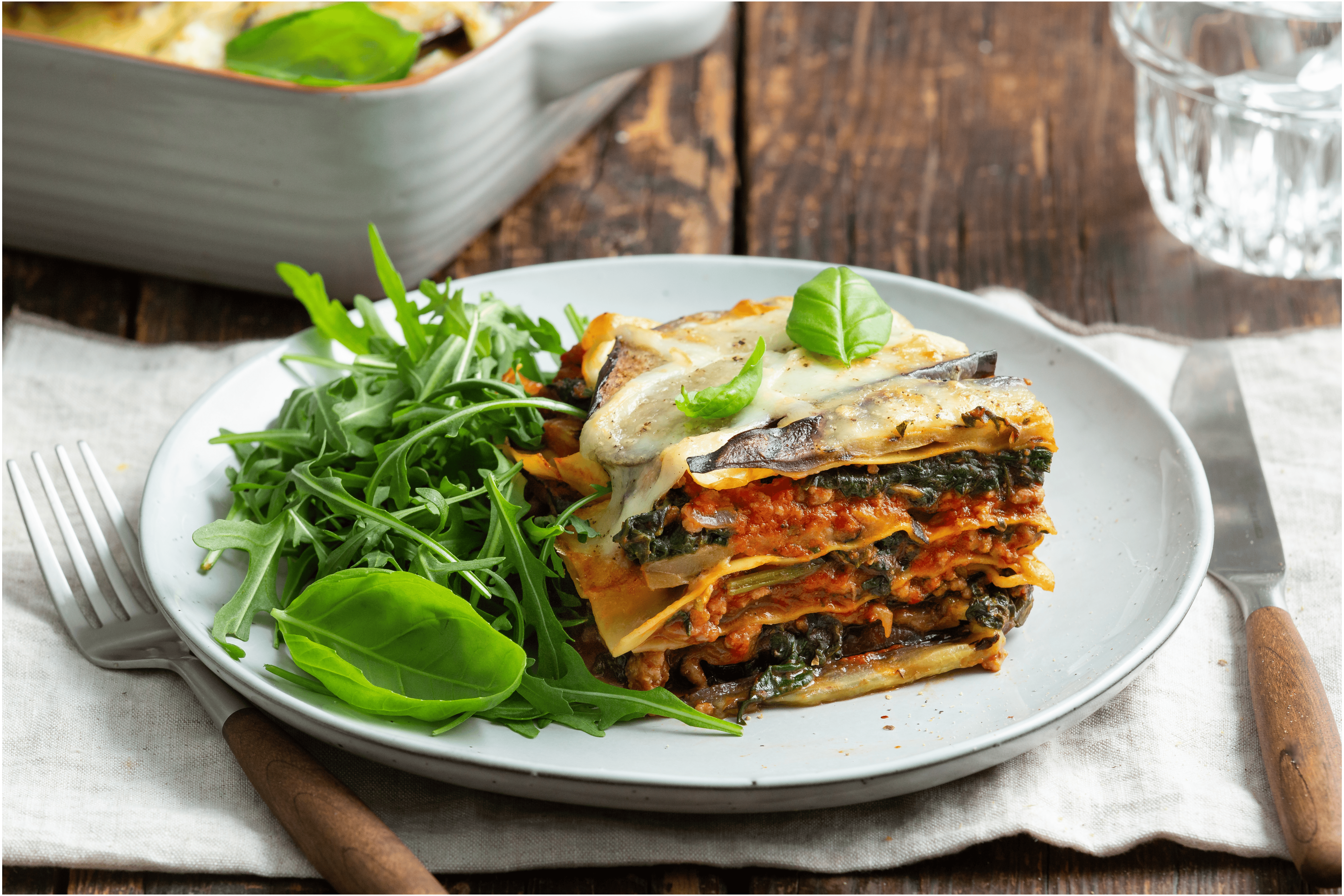 Lasagne met gegrilde aubergine