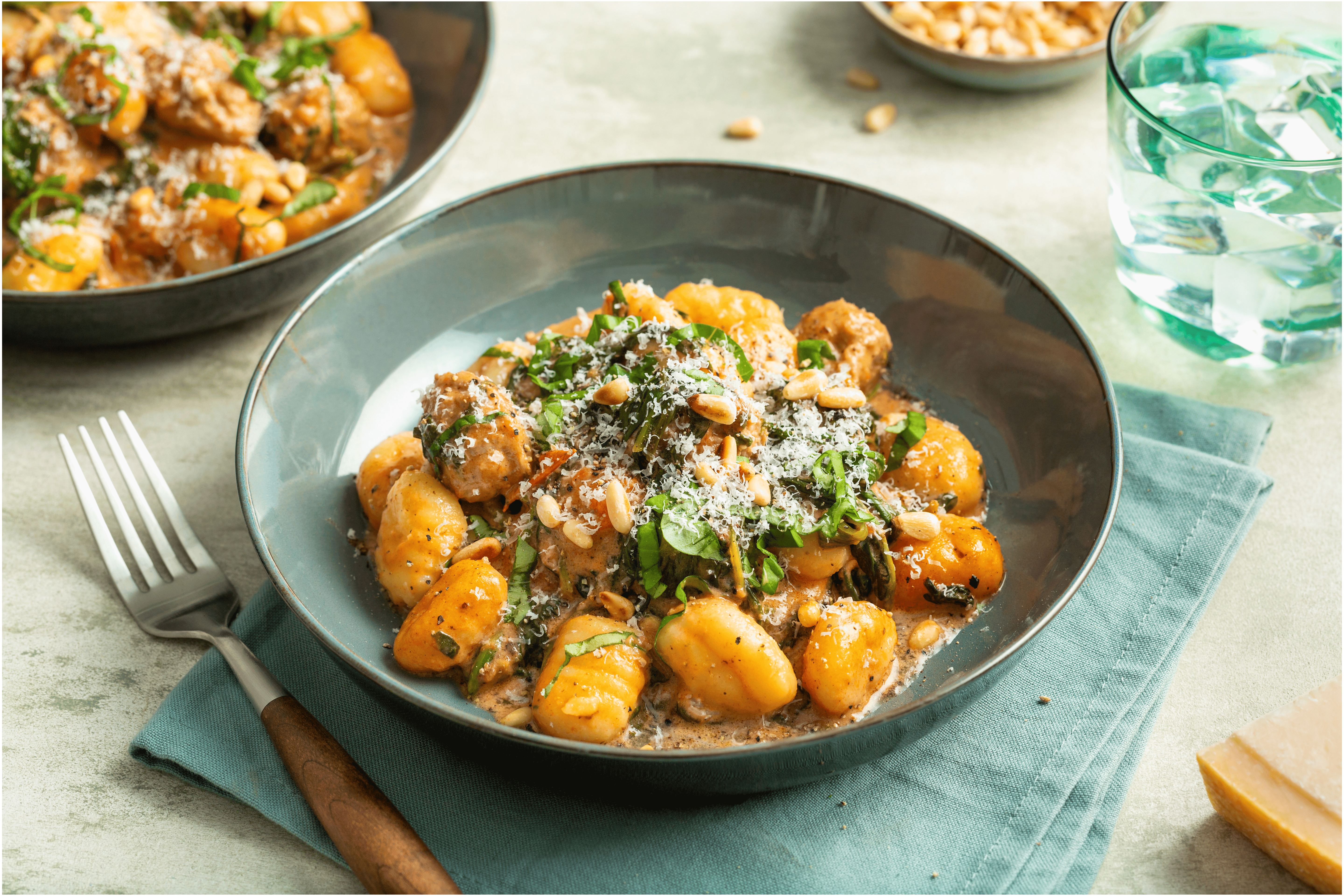 Gnocchi met verse worst in romige tomatensaus