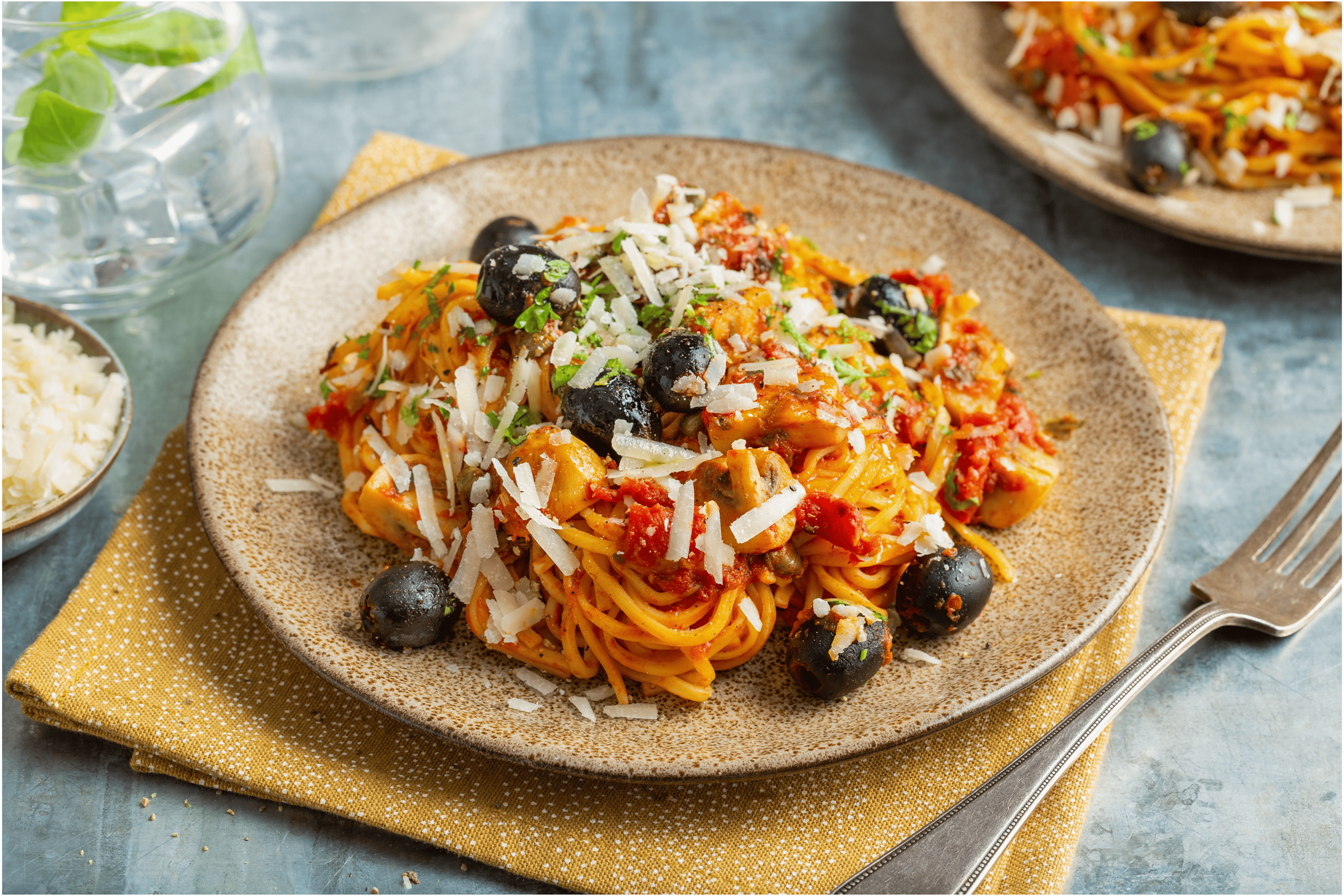 Verse spaghetti met champignons