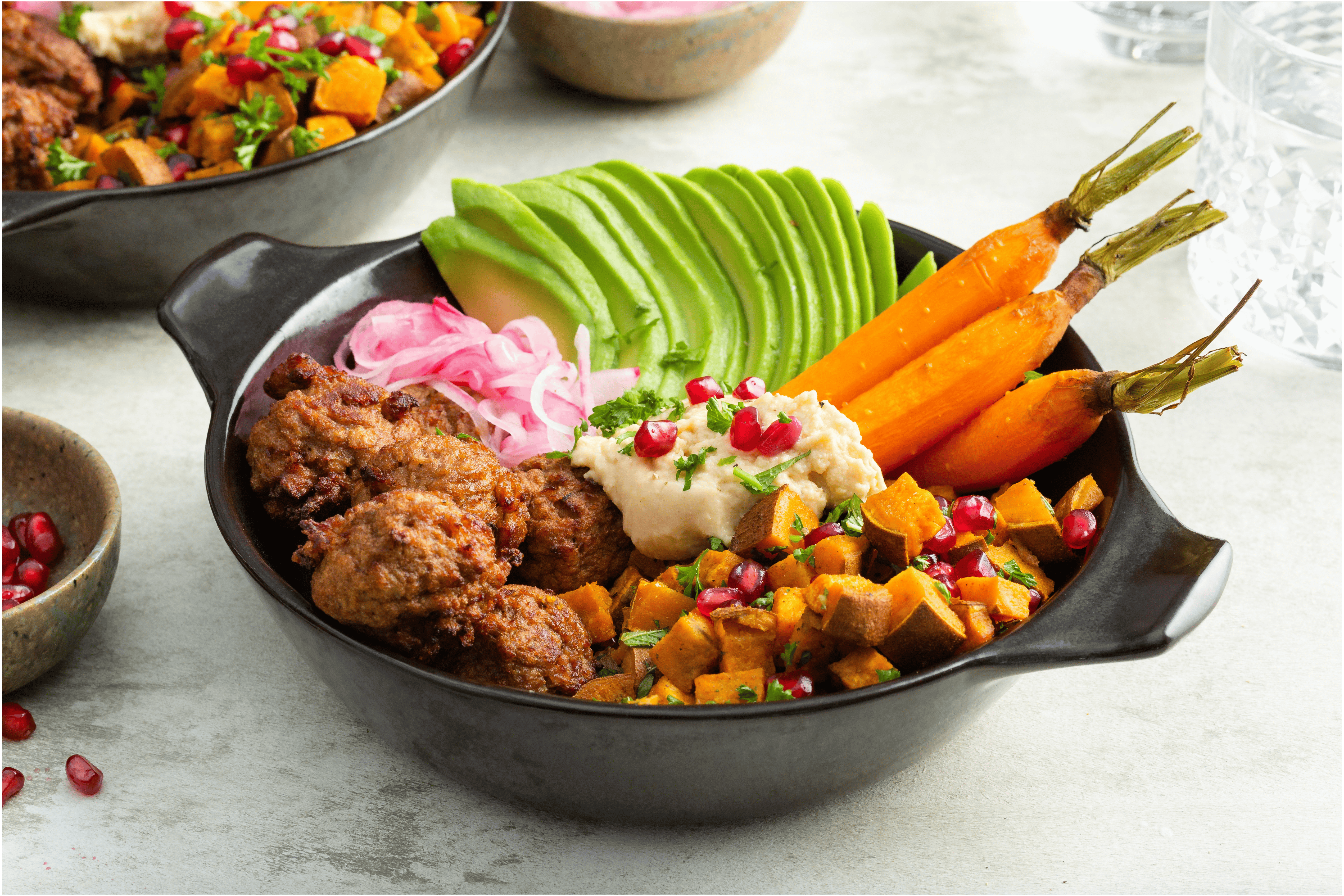 Kleurrijke vegetarische bowl