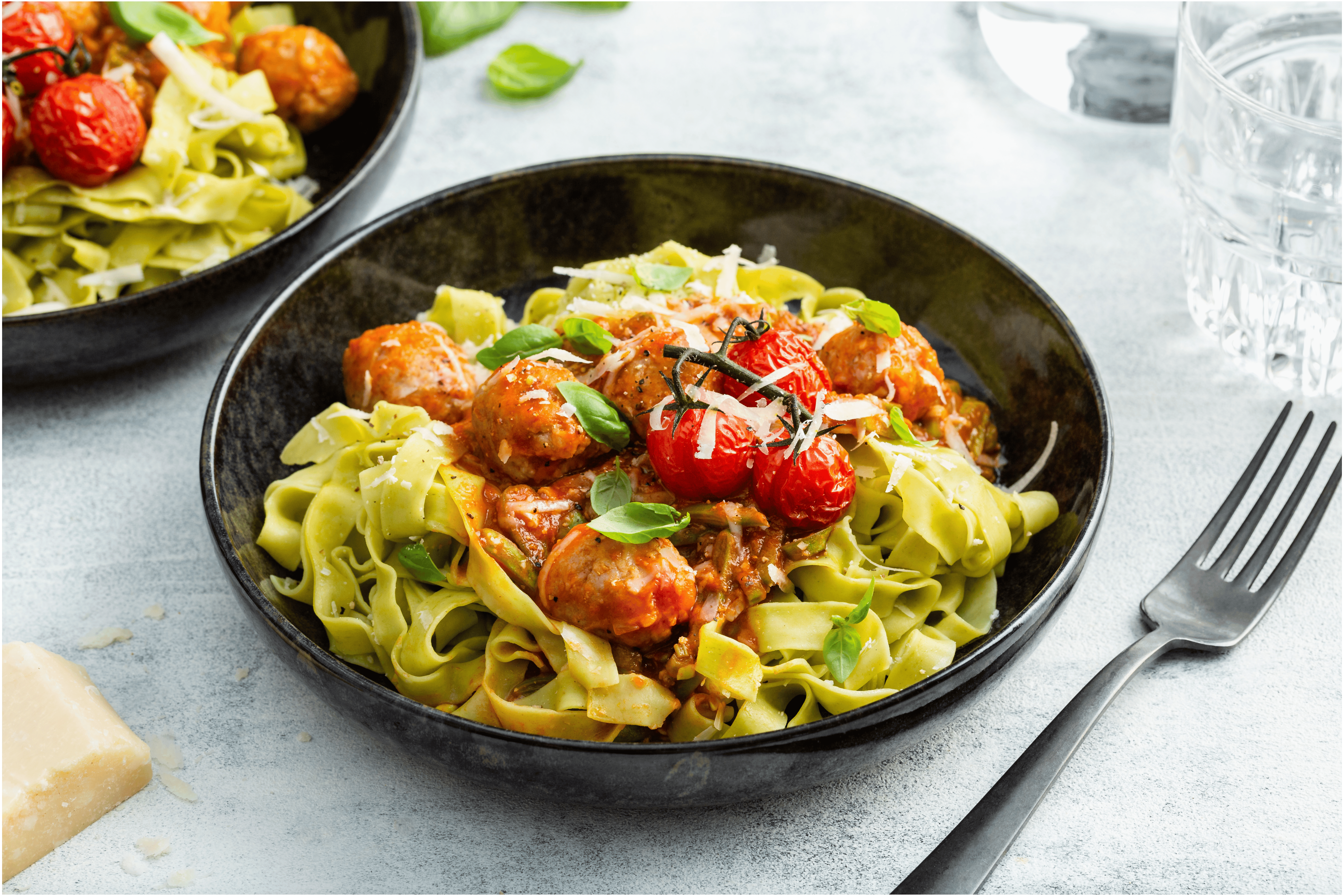 Verse pasta met balletjes