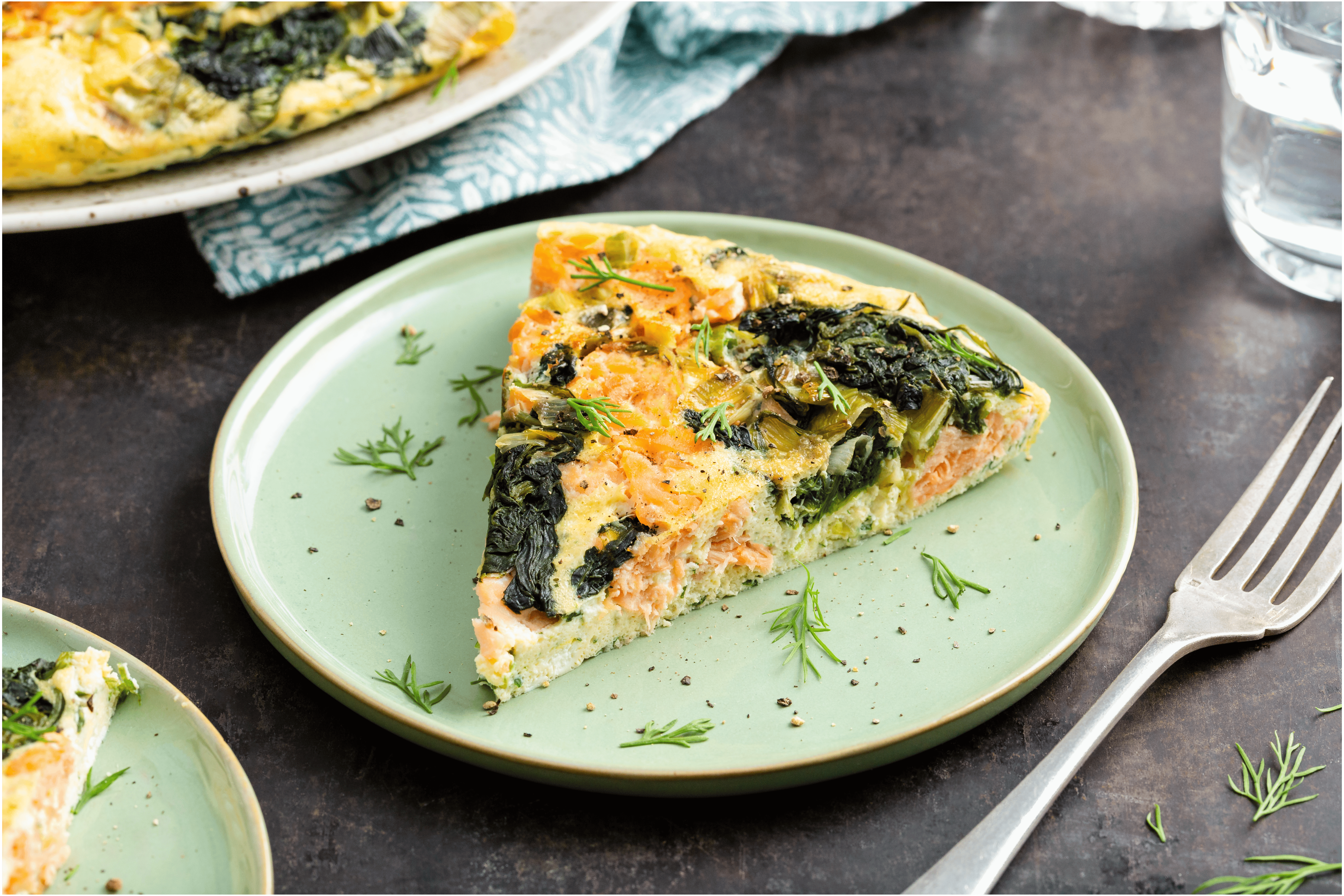 Frisse frittata met ricotta en gerookte zalm