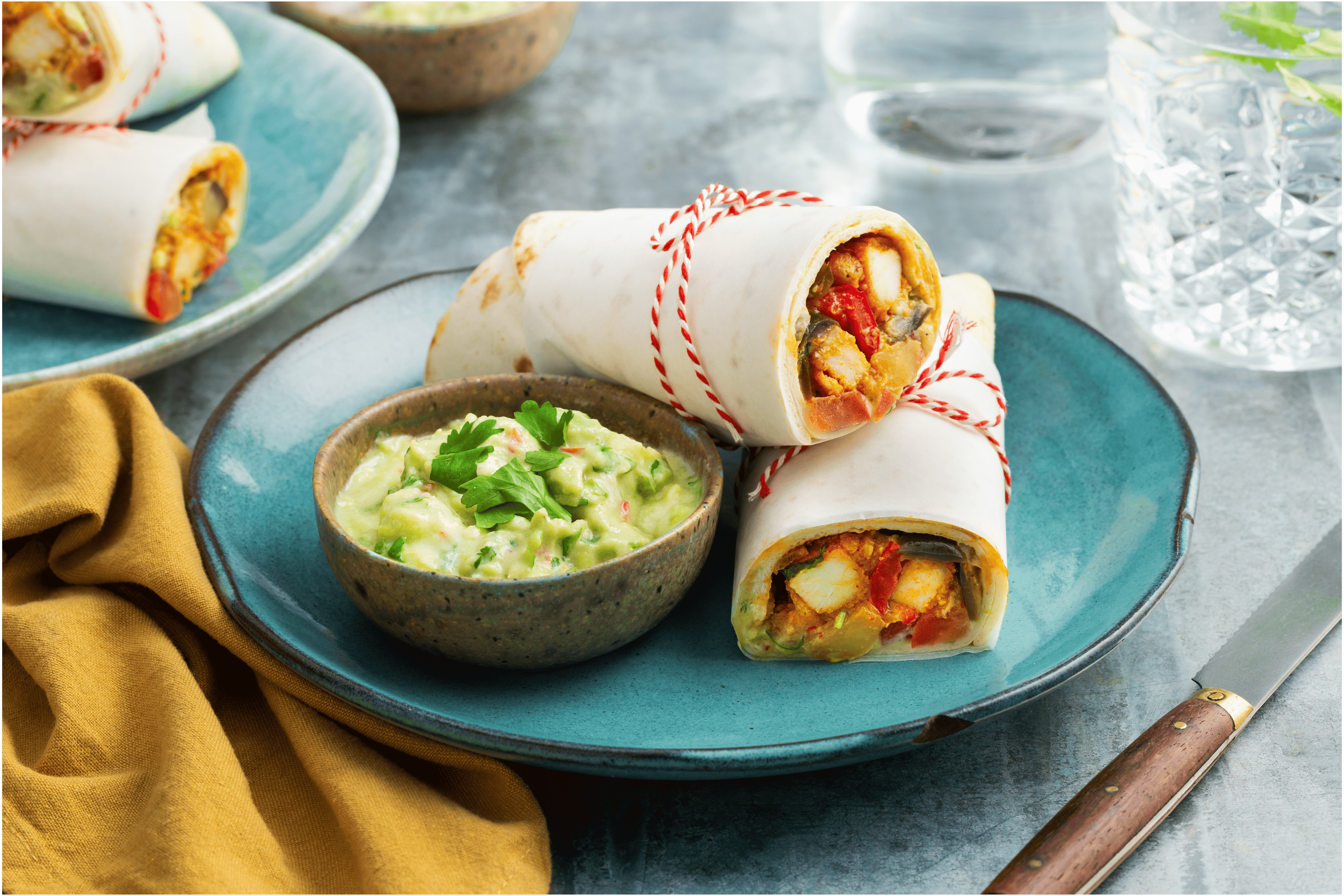Tandoori wraps met knapperige kip