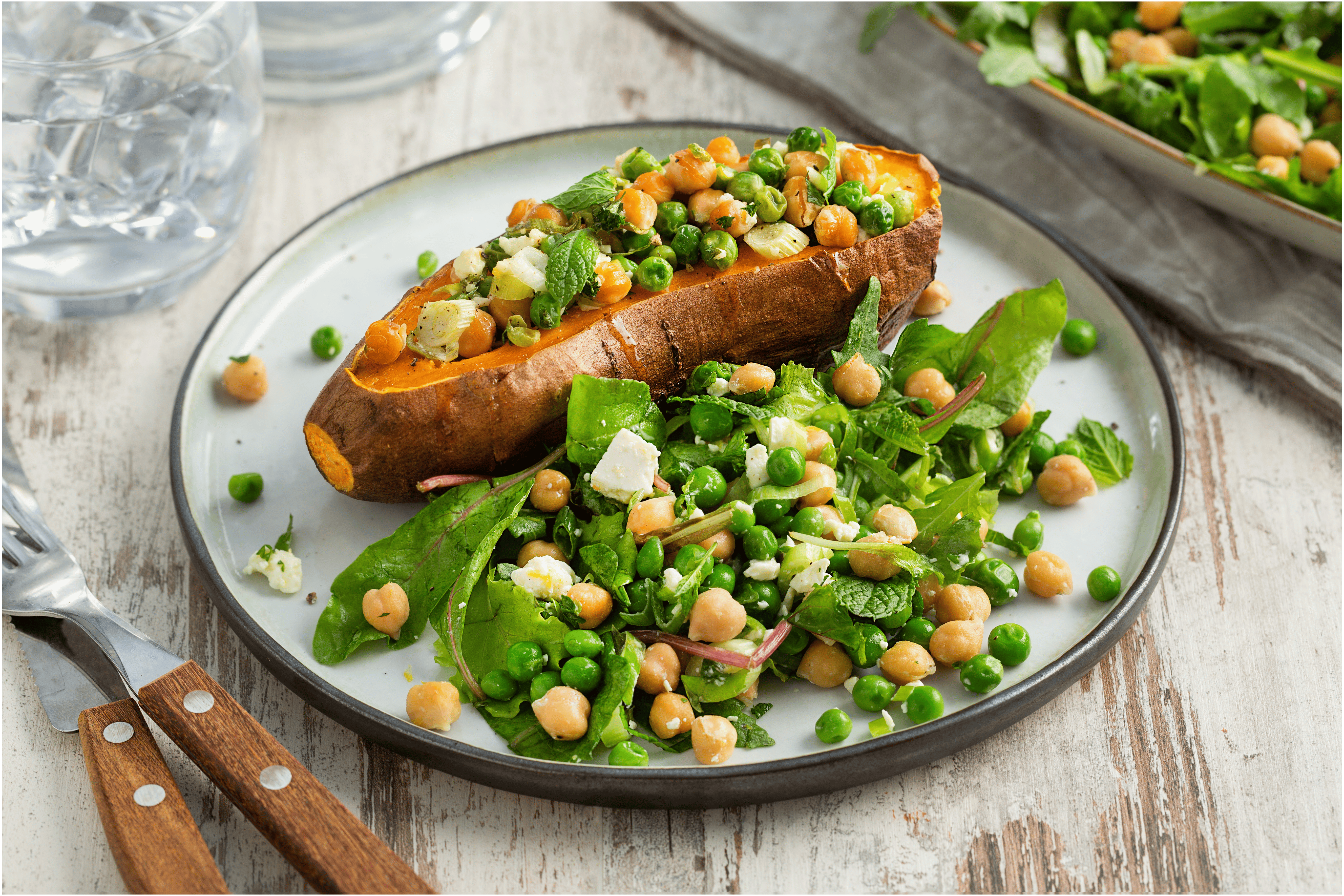 Gevulde zoete aardappel uit de oven