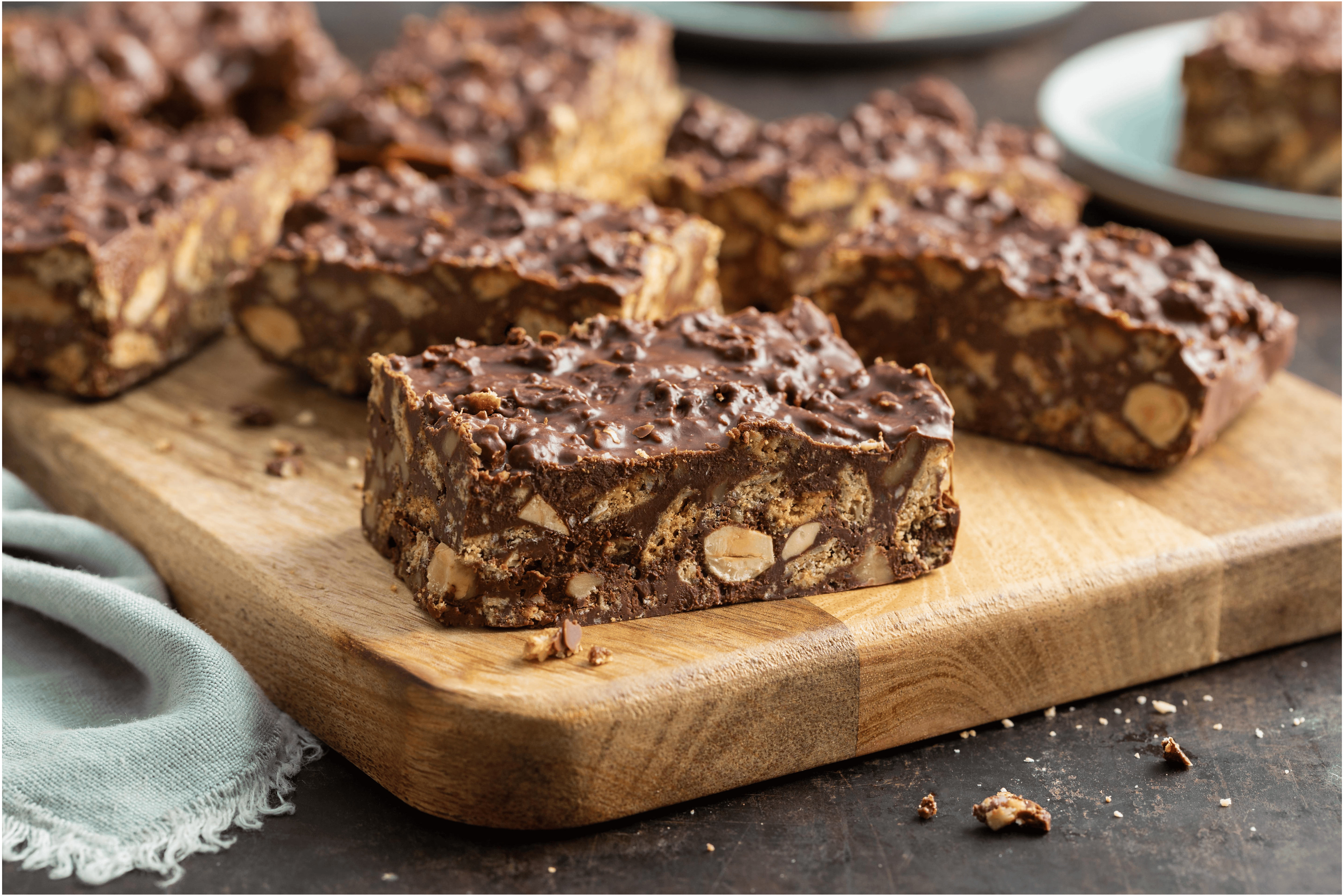 Rocky road met koek en fudge