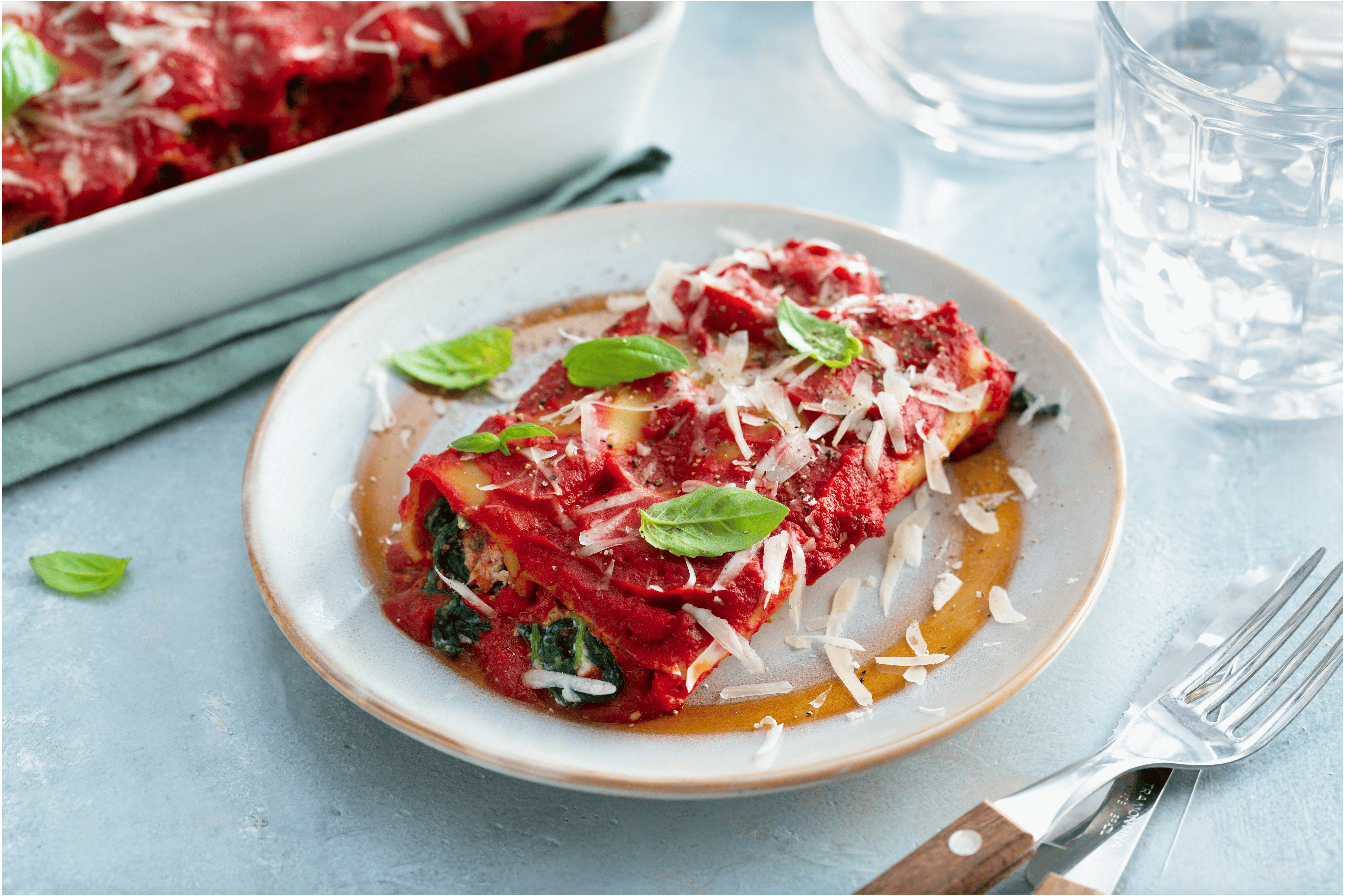 Cannelloni met spinazie en ricotta
