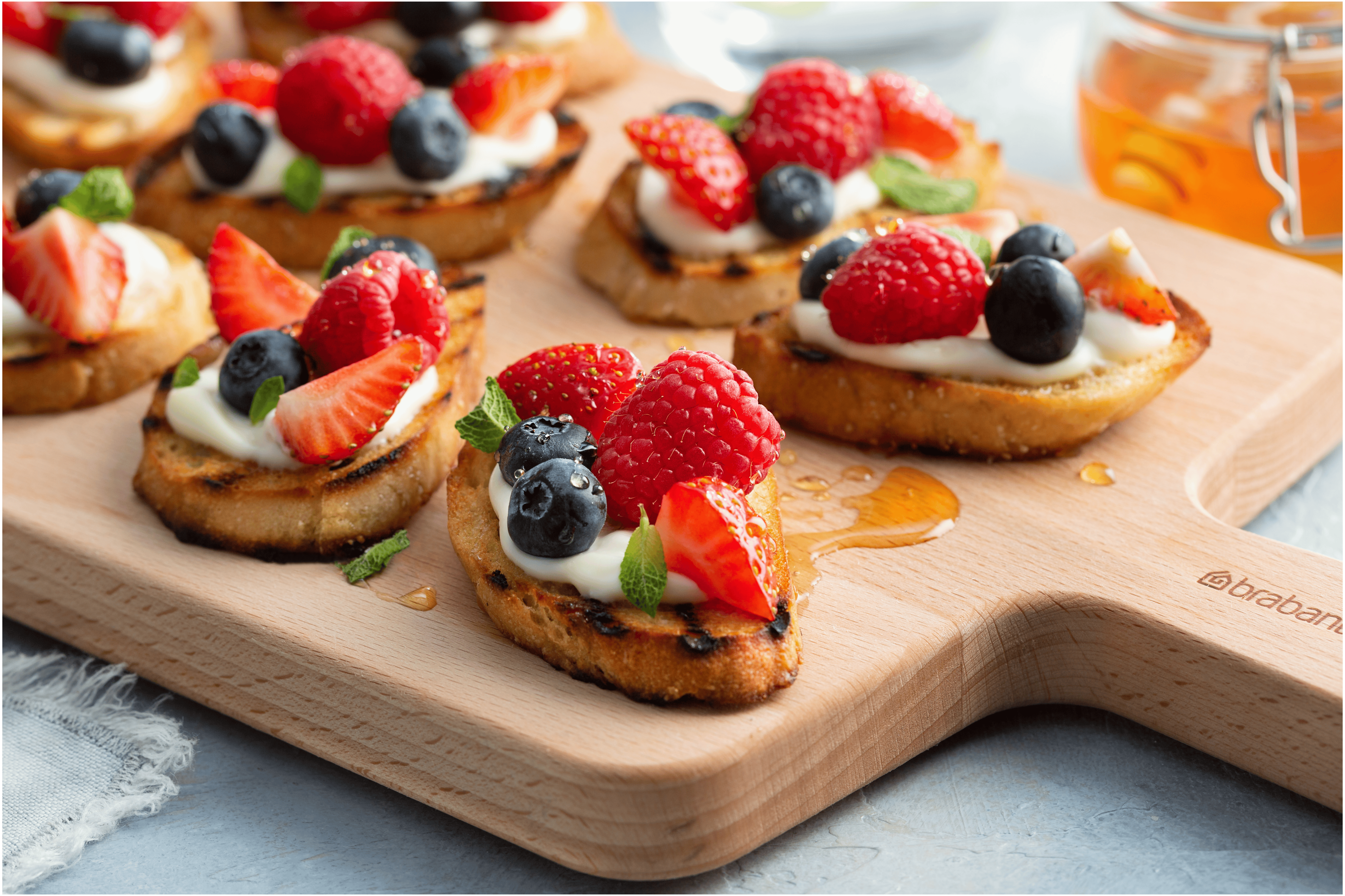 Zomerfruit bruschetta