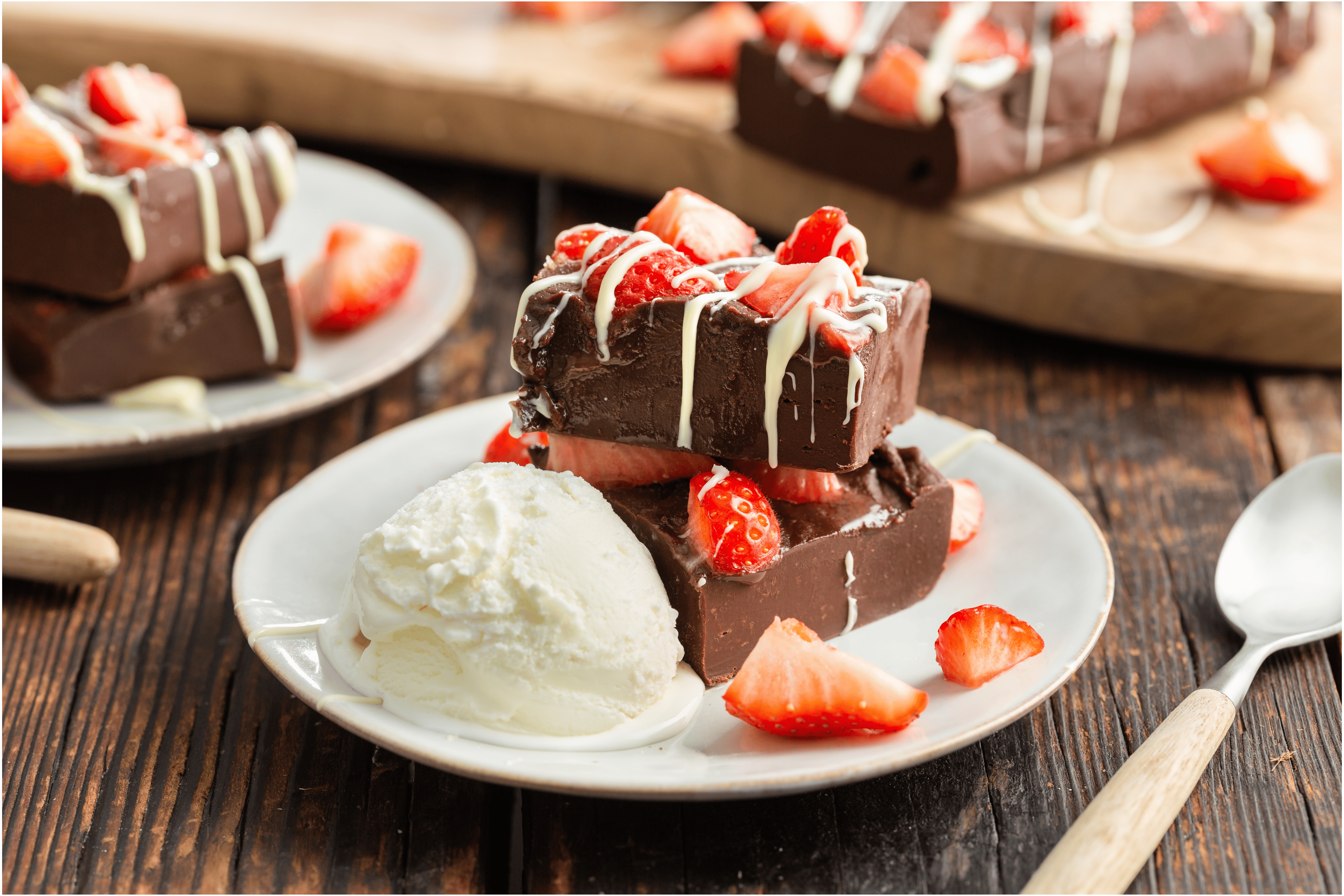 Aardbei-chocolade fudge