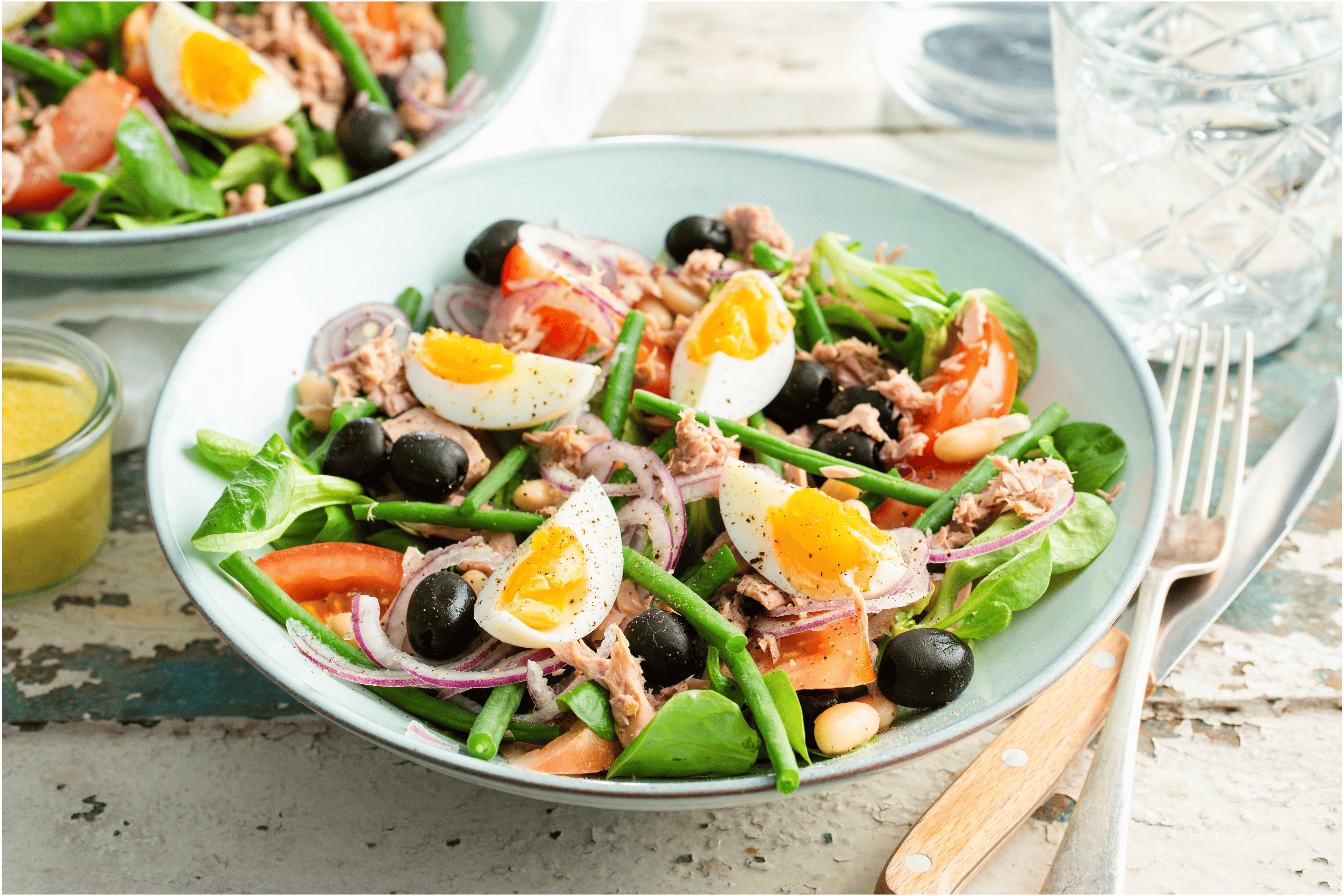 Salade niçoise met mosterddressing
