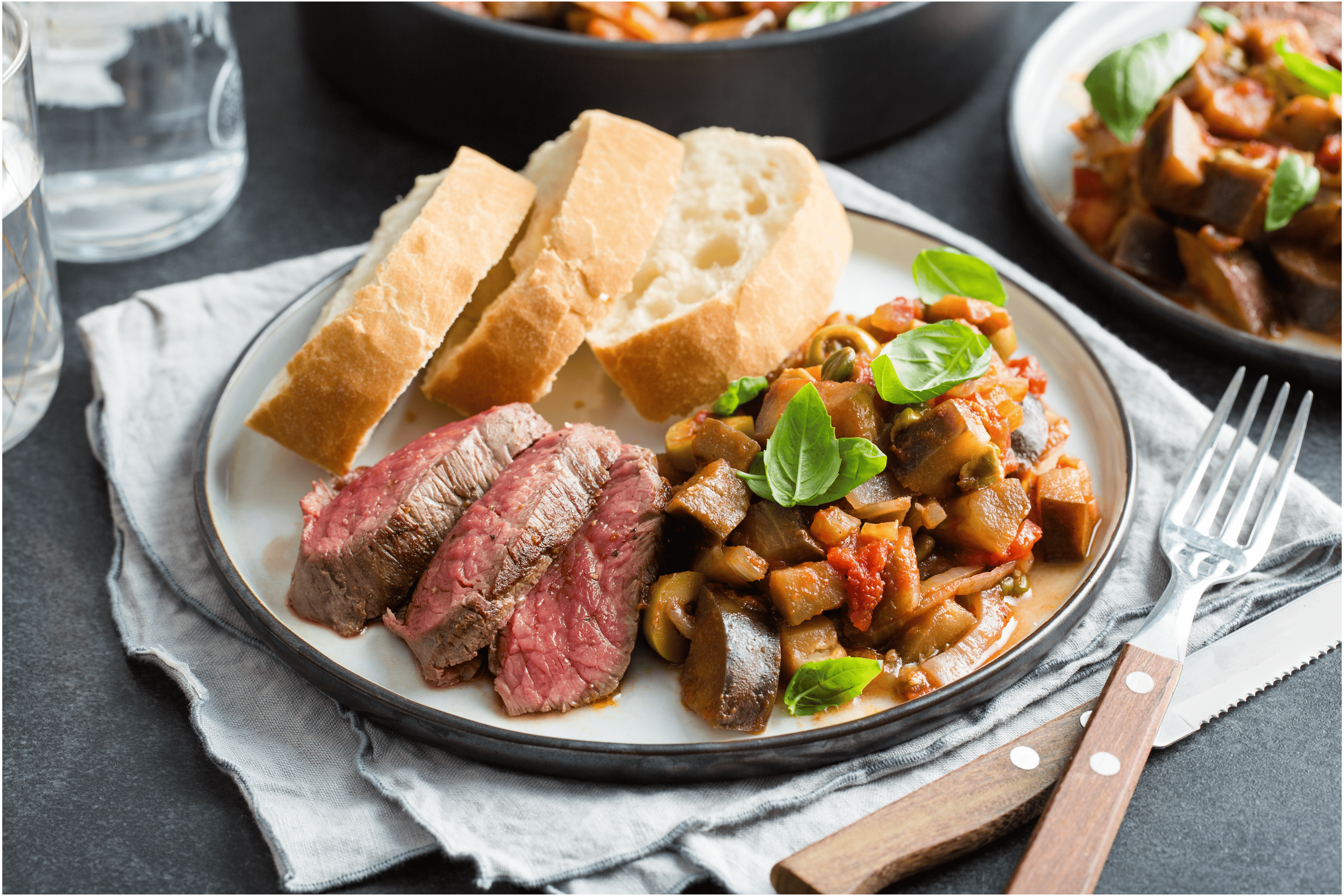 Caponata met ossenhaas