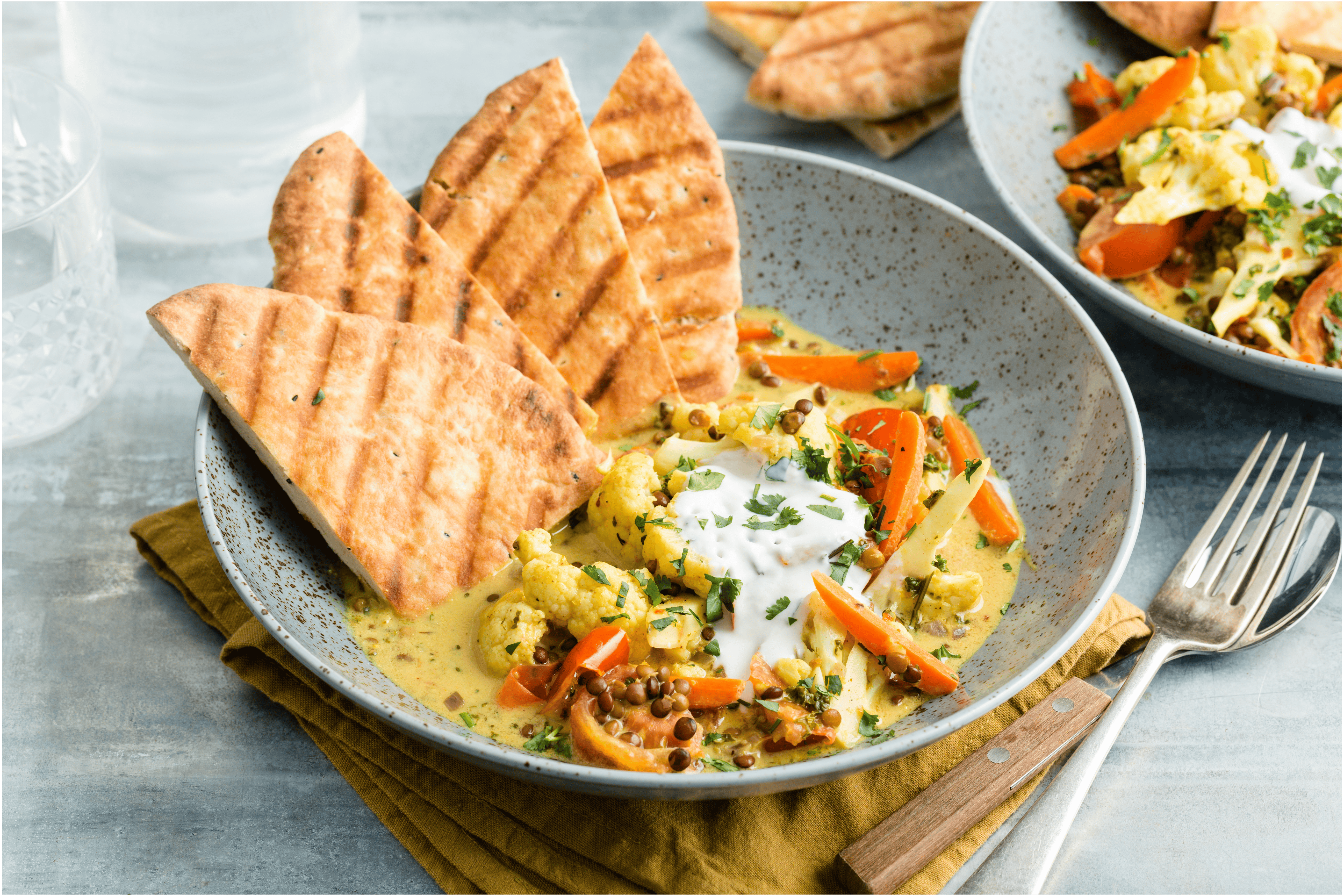 Romige rode linzencurry