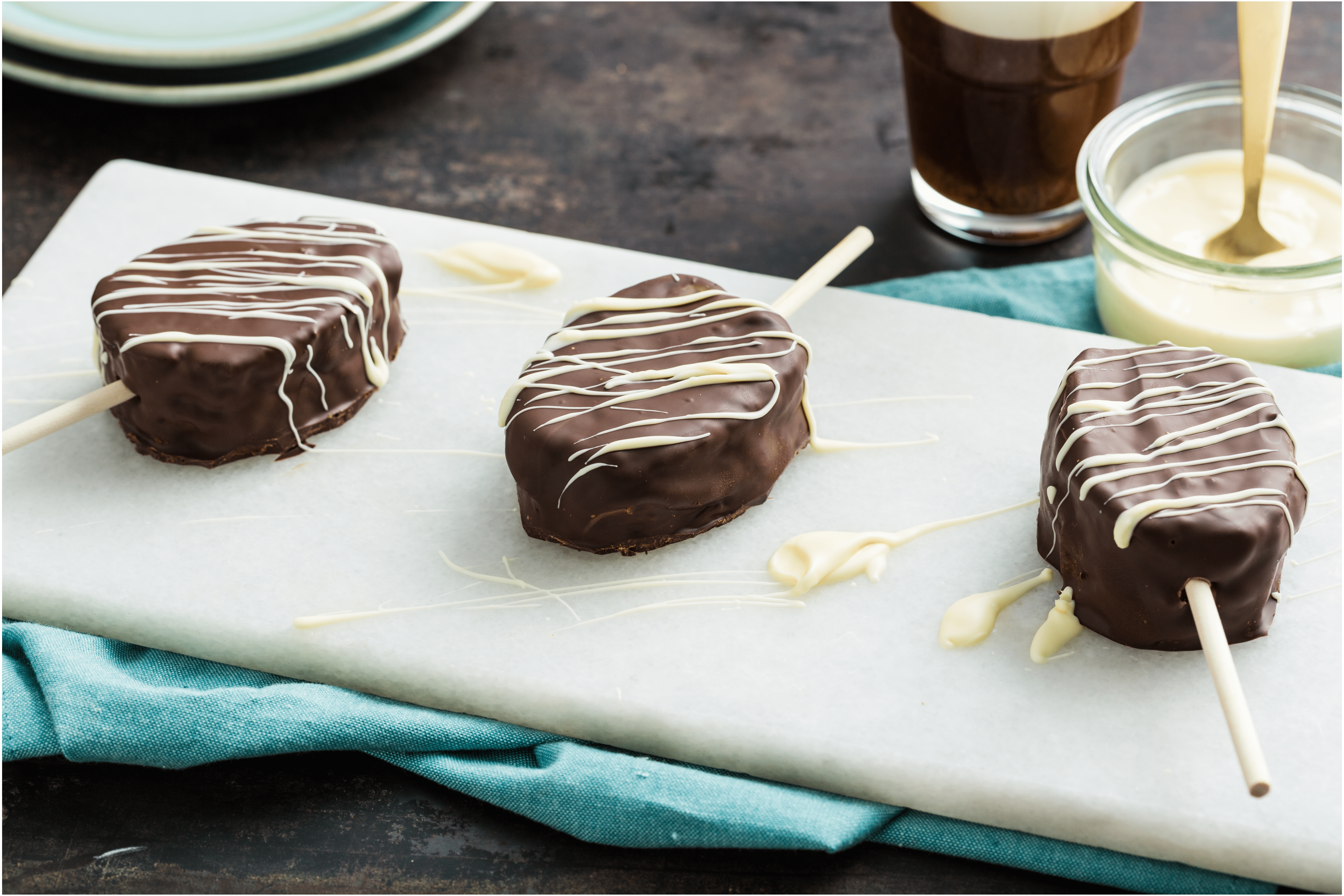 Chocolade karamel cake-pops