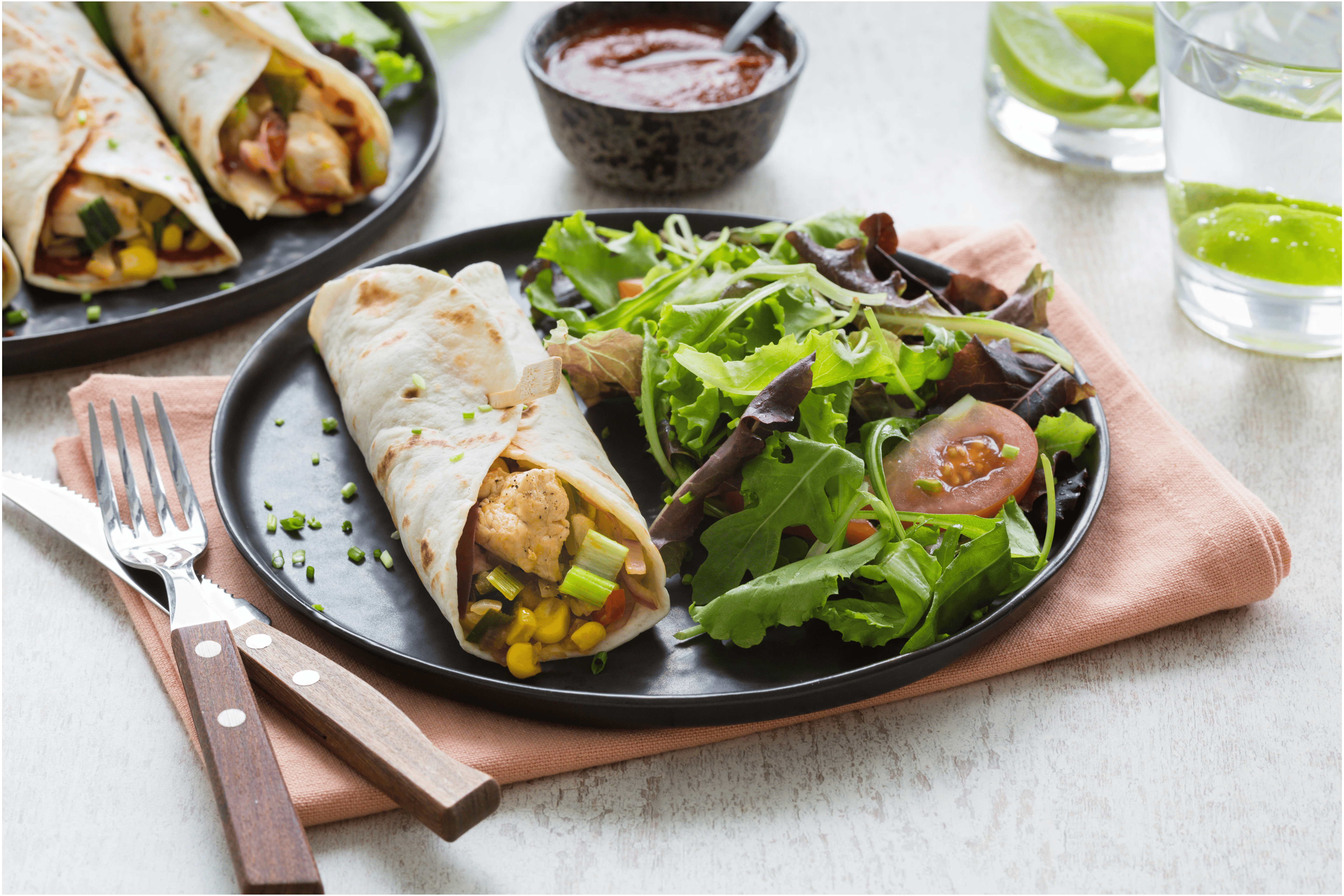 BBQ kalkoen wraps