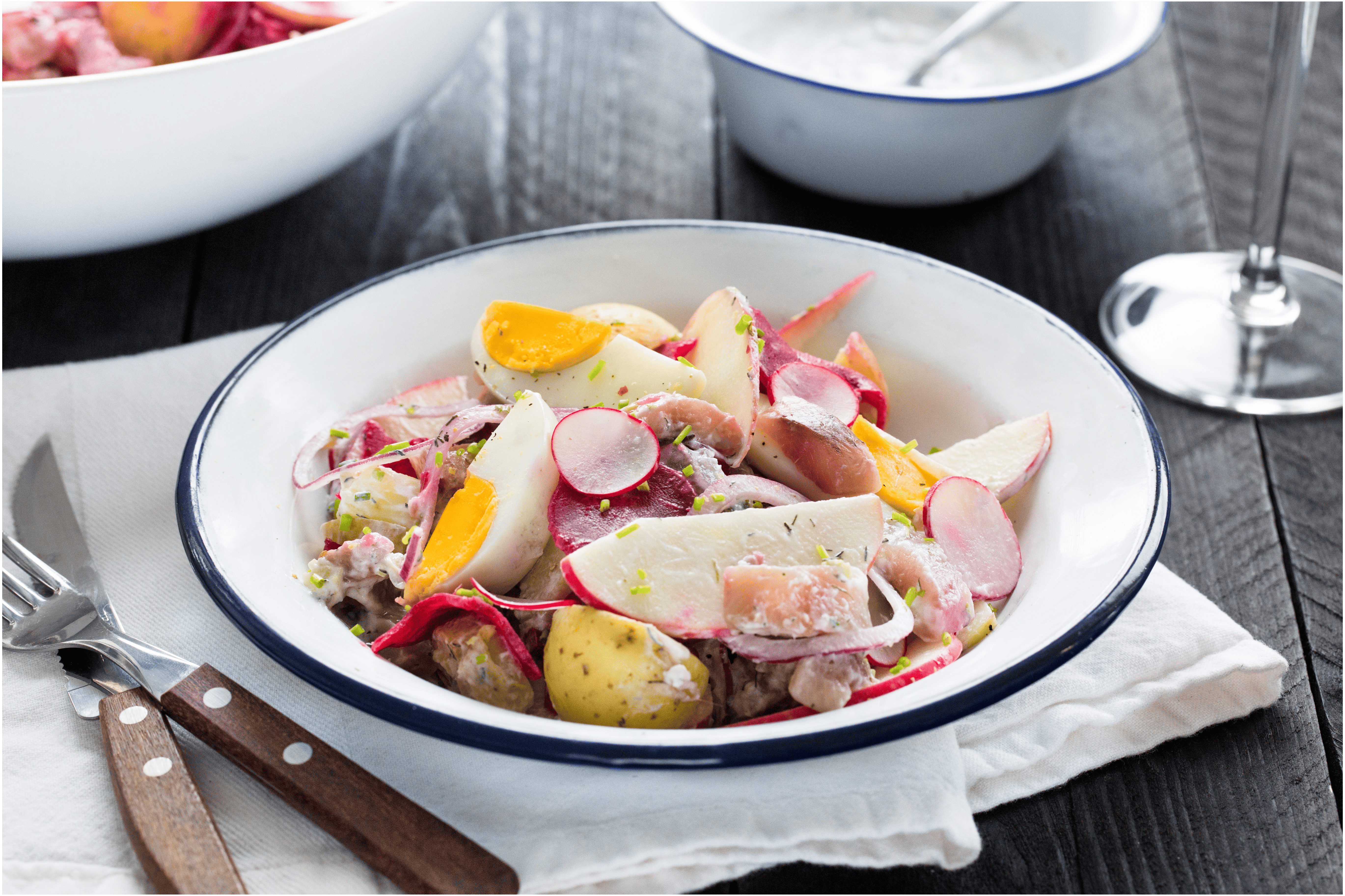 Knapperige maaltijdsalade met Hollandse Nieuwe