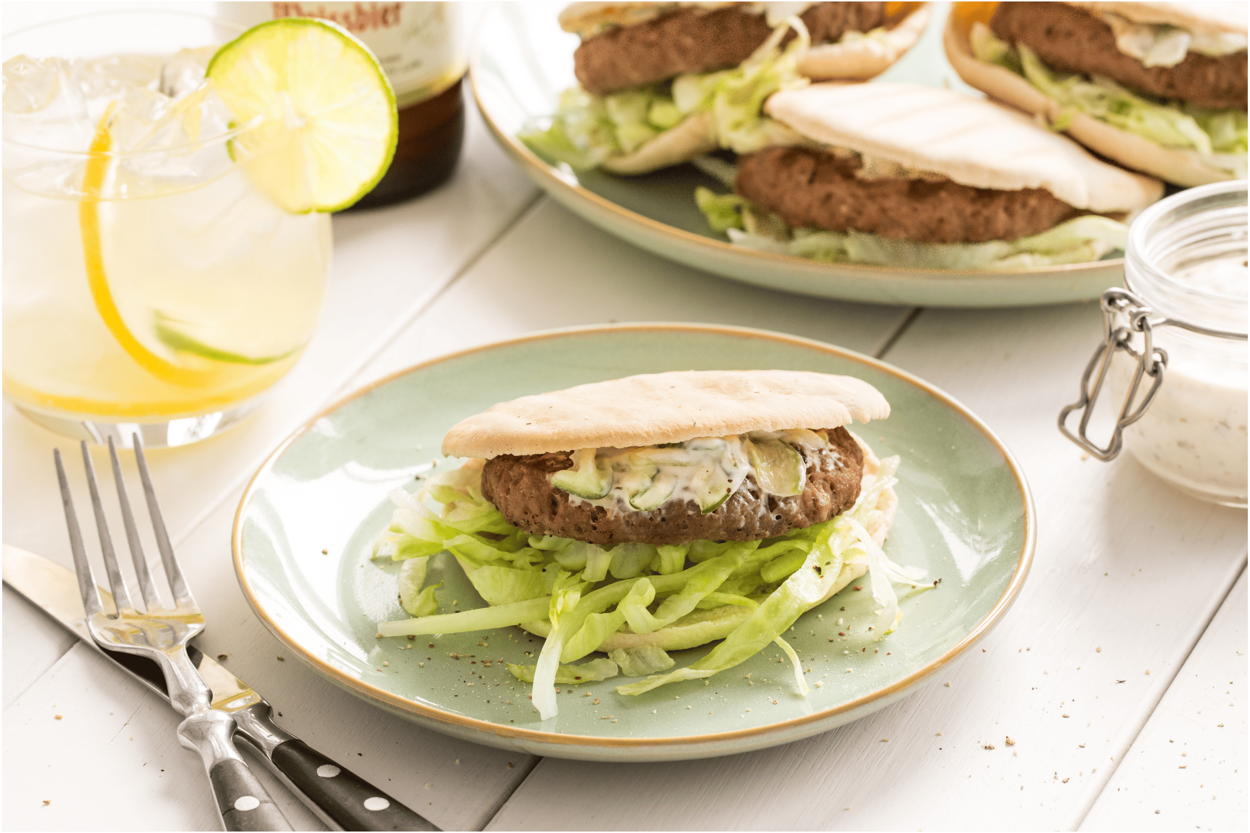 BBQ-burger met biercocktail