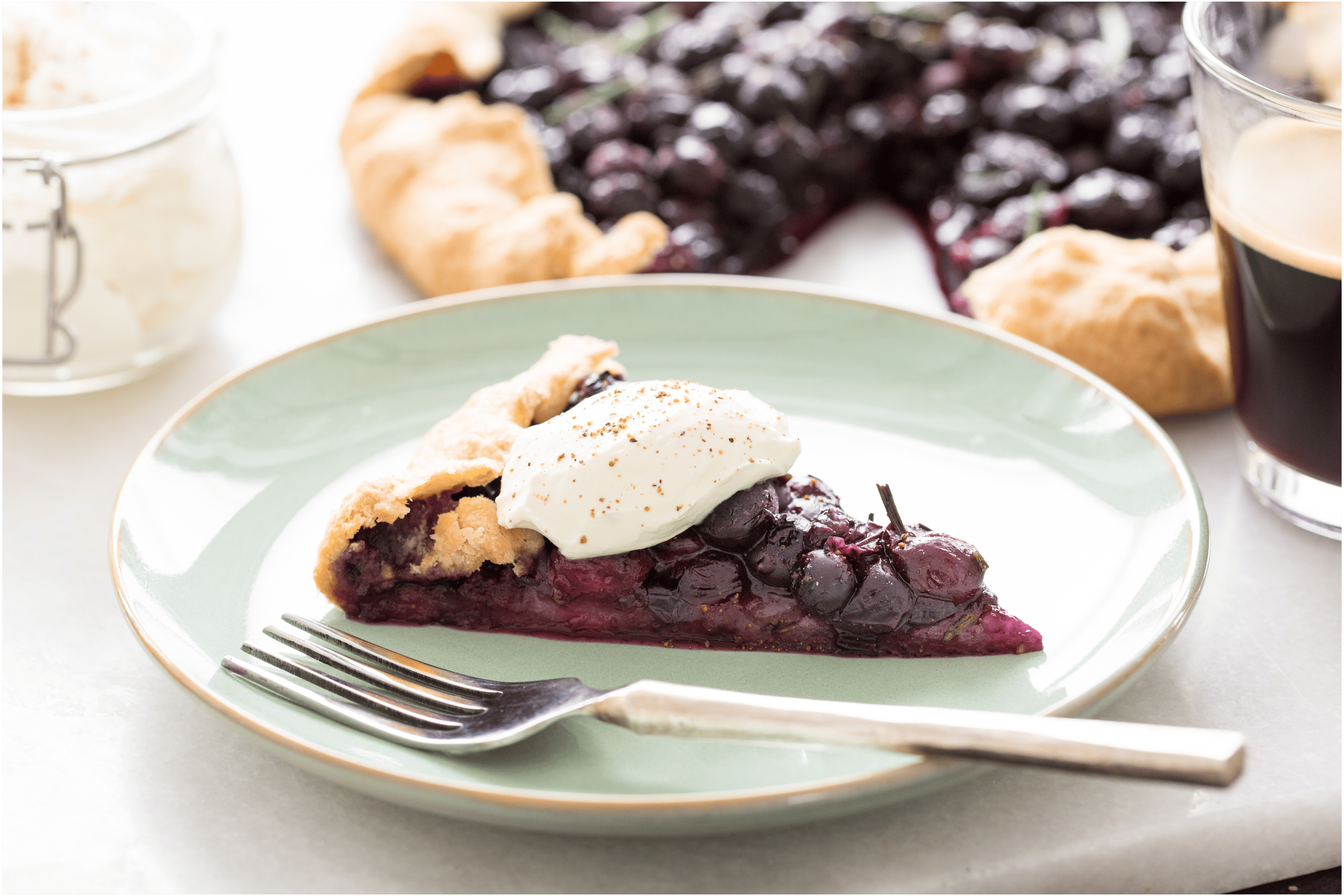 Blauwe bessen galette