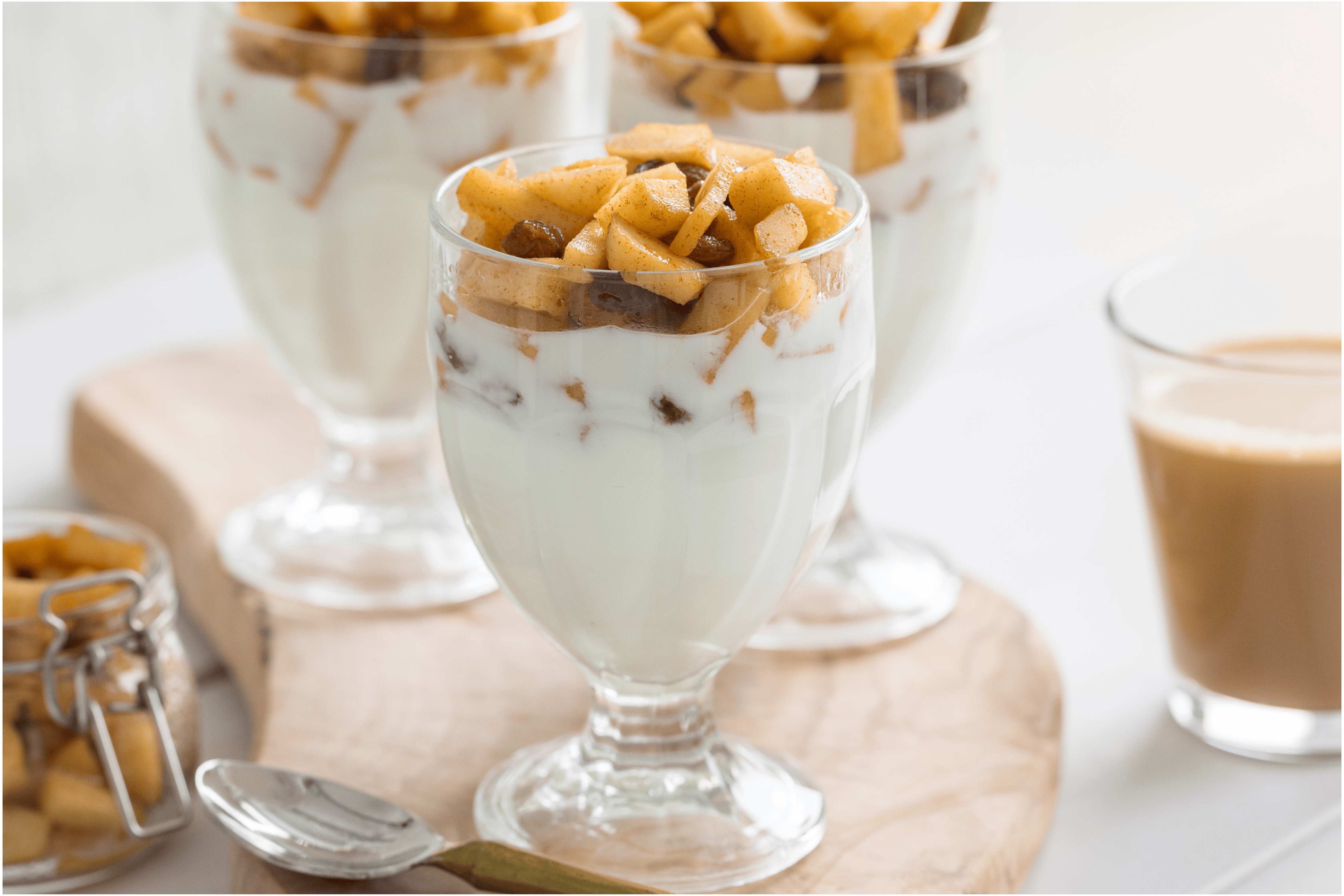 Frisse yoghurt met appel en kaneel