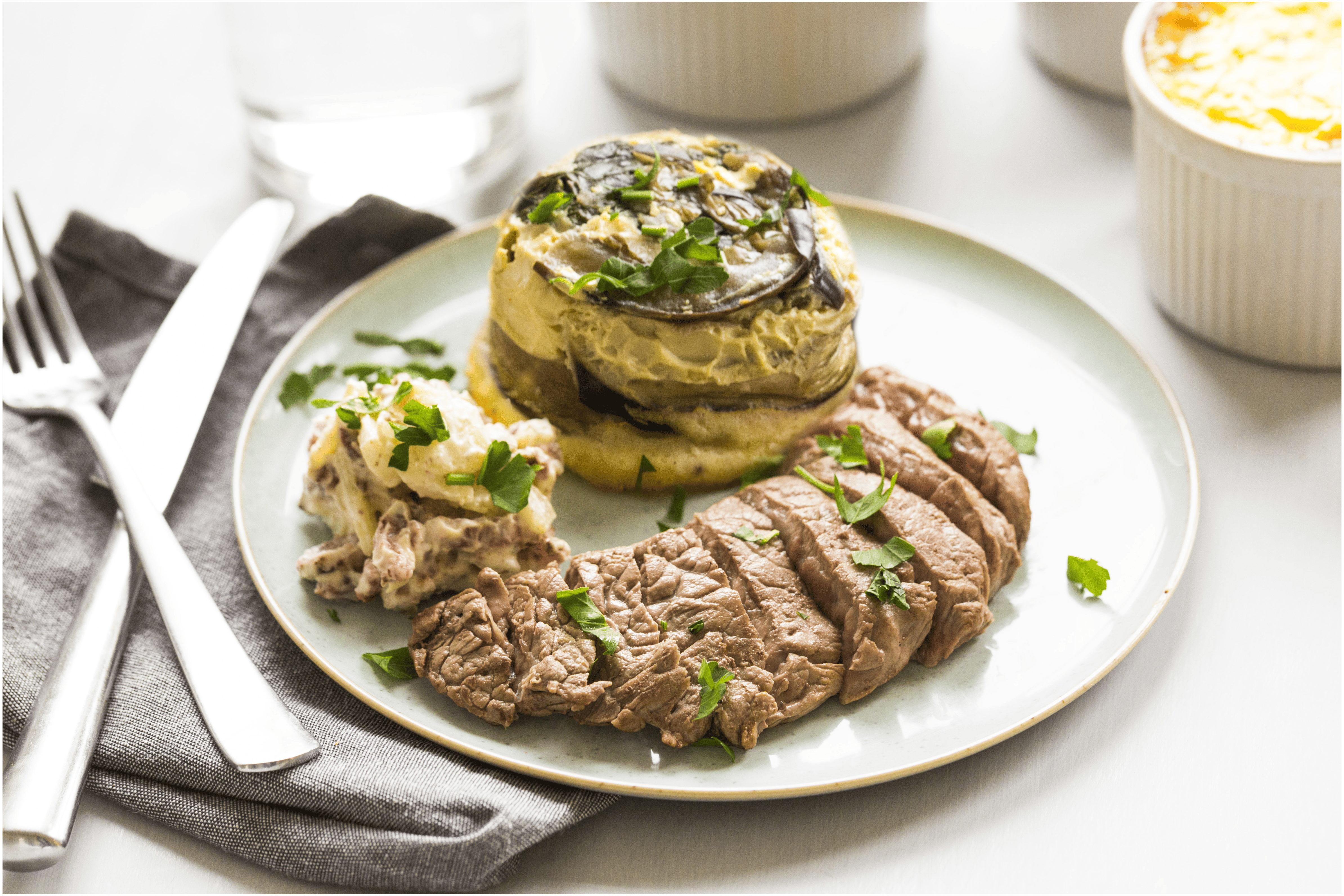 Mini spinazie-quiche met rundersteak