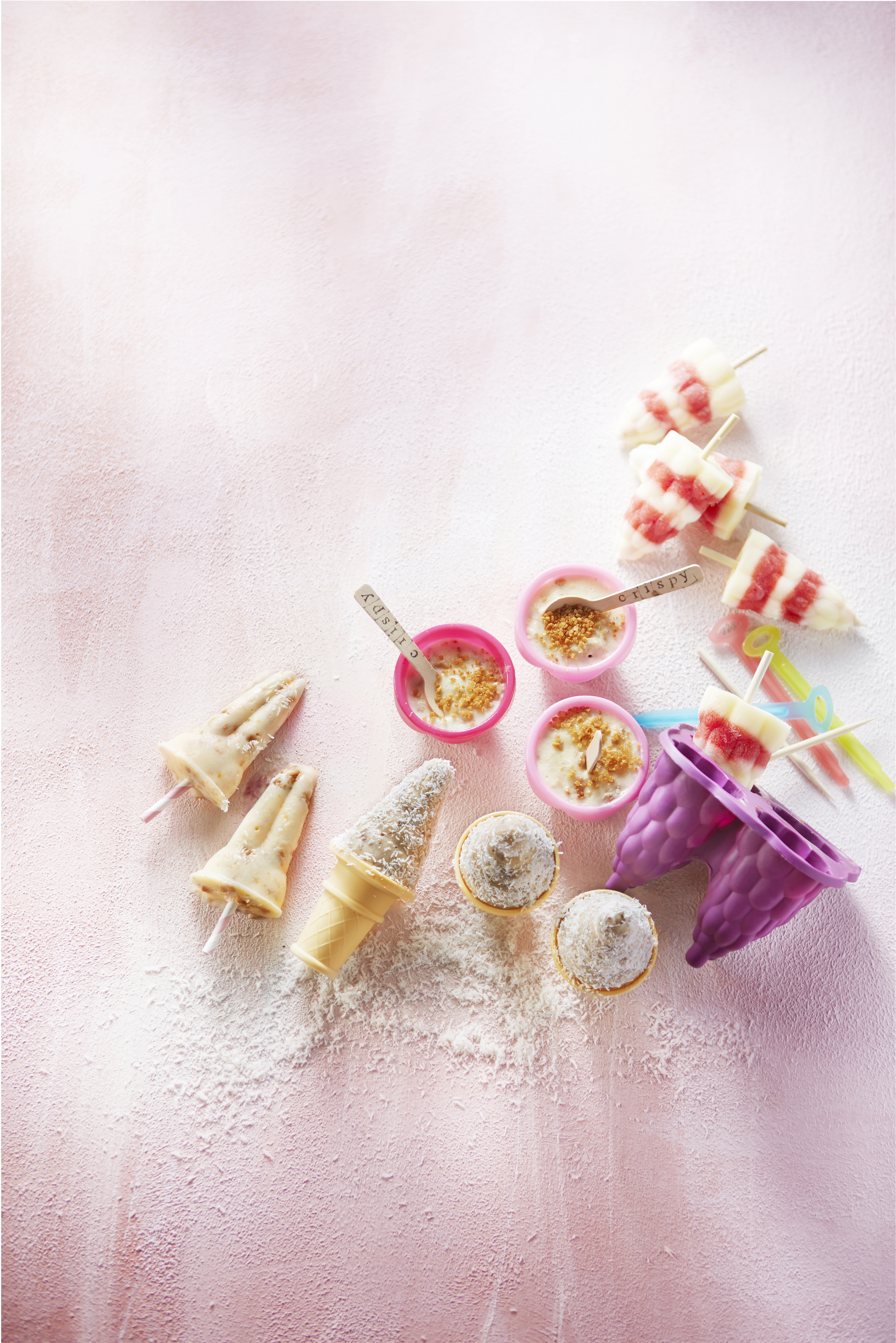 Yoghurtijs abrikoos-kletskop