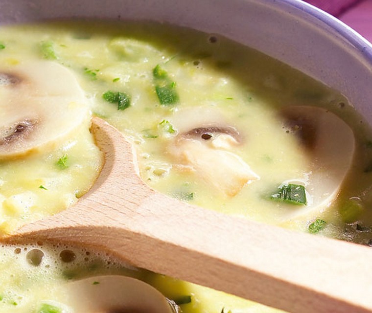 Erwtensoep met champignons
