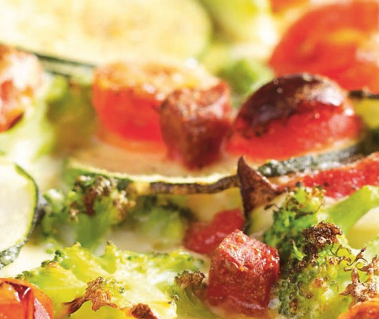 Clafoutis met chorizo