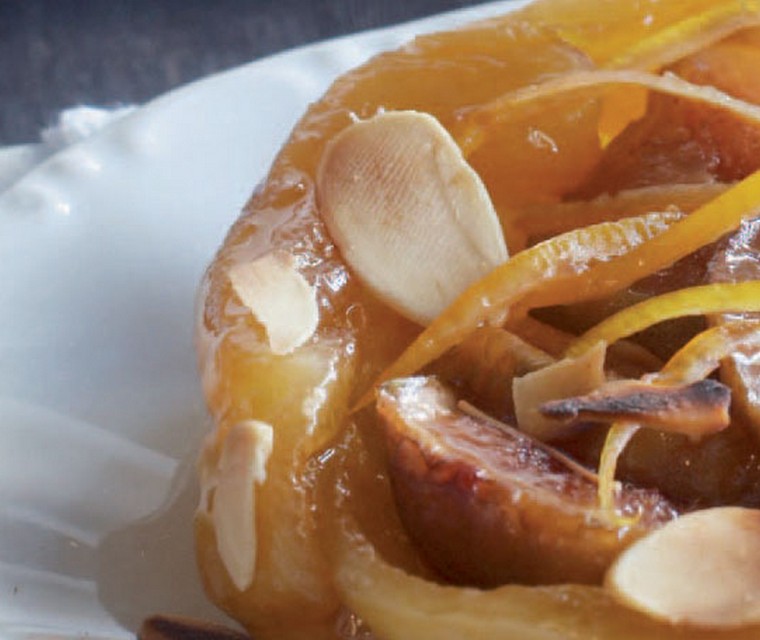 Tarte Tatin met sinaasappel en vijgen