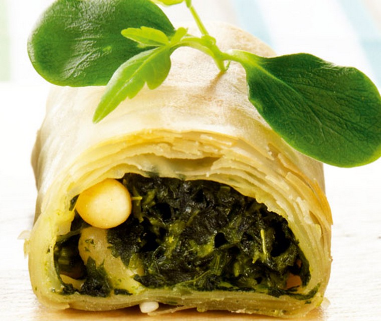 Filodeegrolletjes met spinazie en ERU Creme au Bleu