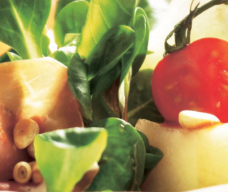 Meloensalade met parmaham