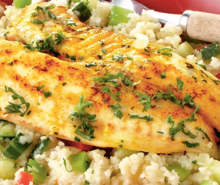 Tilapia met couscoussalade