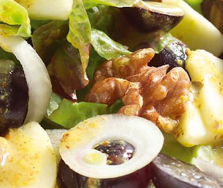 Herfstsalade met warme geitenkaas