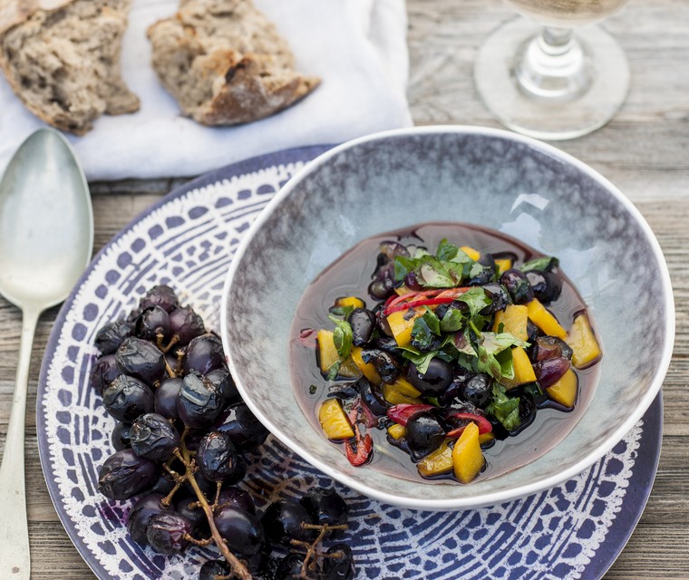 Salsa van gegrilde druiven van René Pluijm