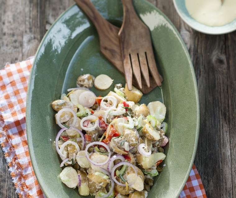 Aardappelsalade met crunchy groenten van René Pluijm
