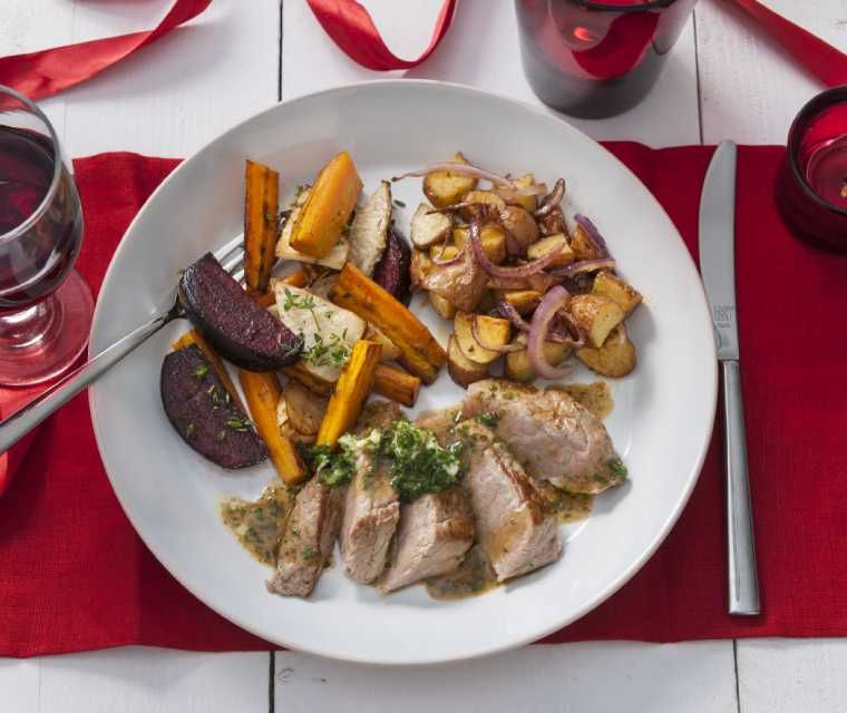 PLUS kogelbiefstuk met geroosterde knoﬂookboter