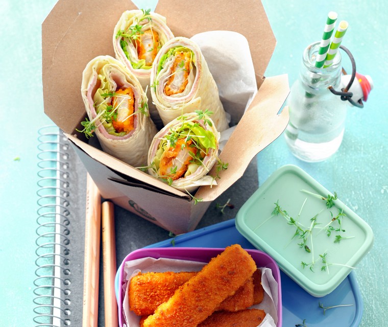 Wraps met vissticks van Maria Wanders