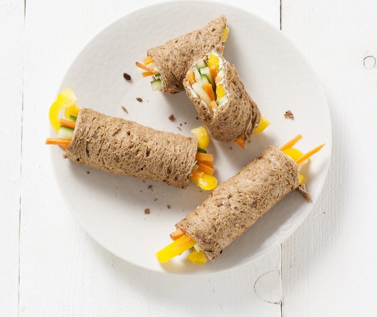 Broodrolletjes met rauwkost