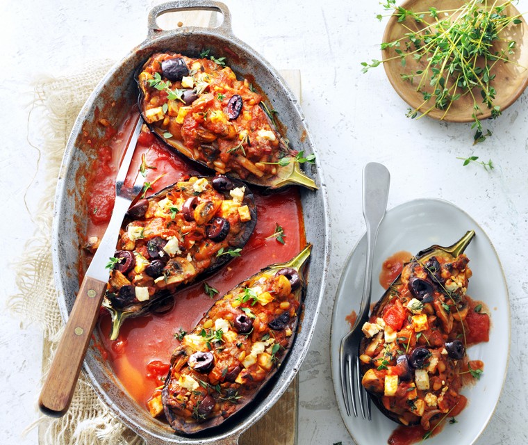 Gevulde aubergine