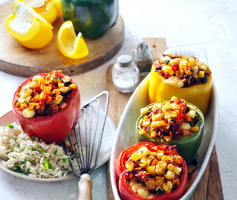 Mexicaanse gevulde paprika's